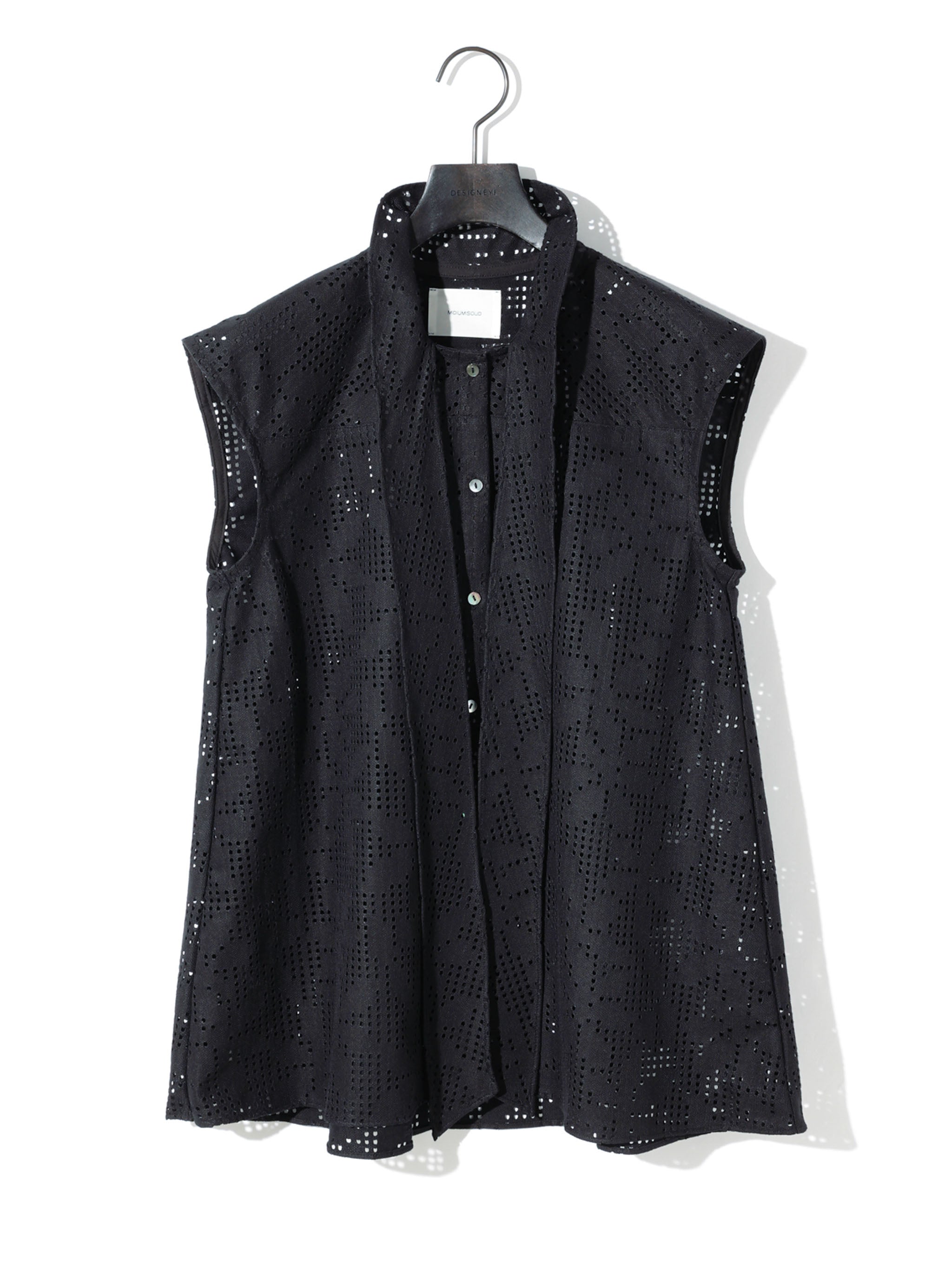 race bow tie no sleeve blouse[A]