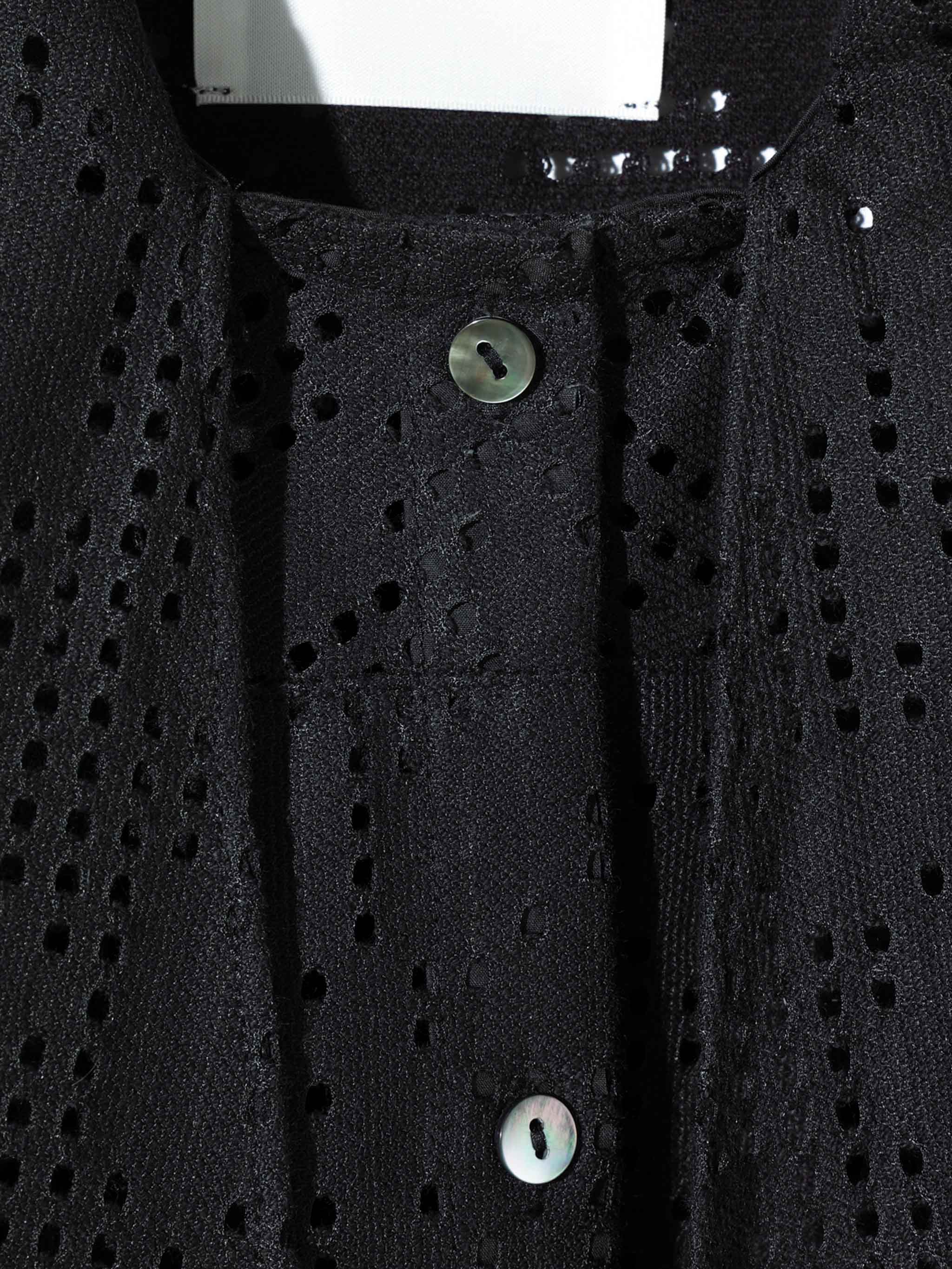 lace bow tie no sleeve blouse[A]