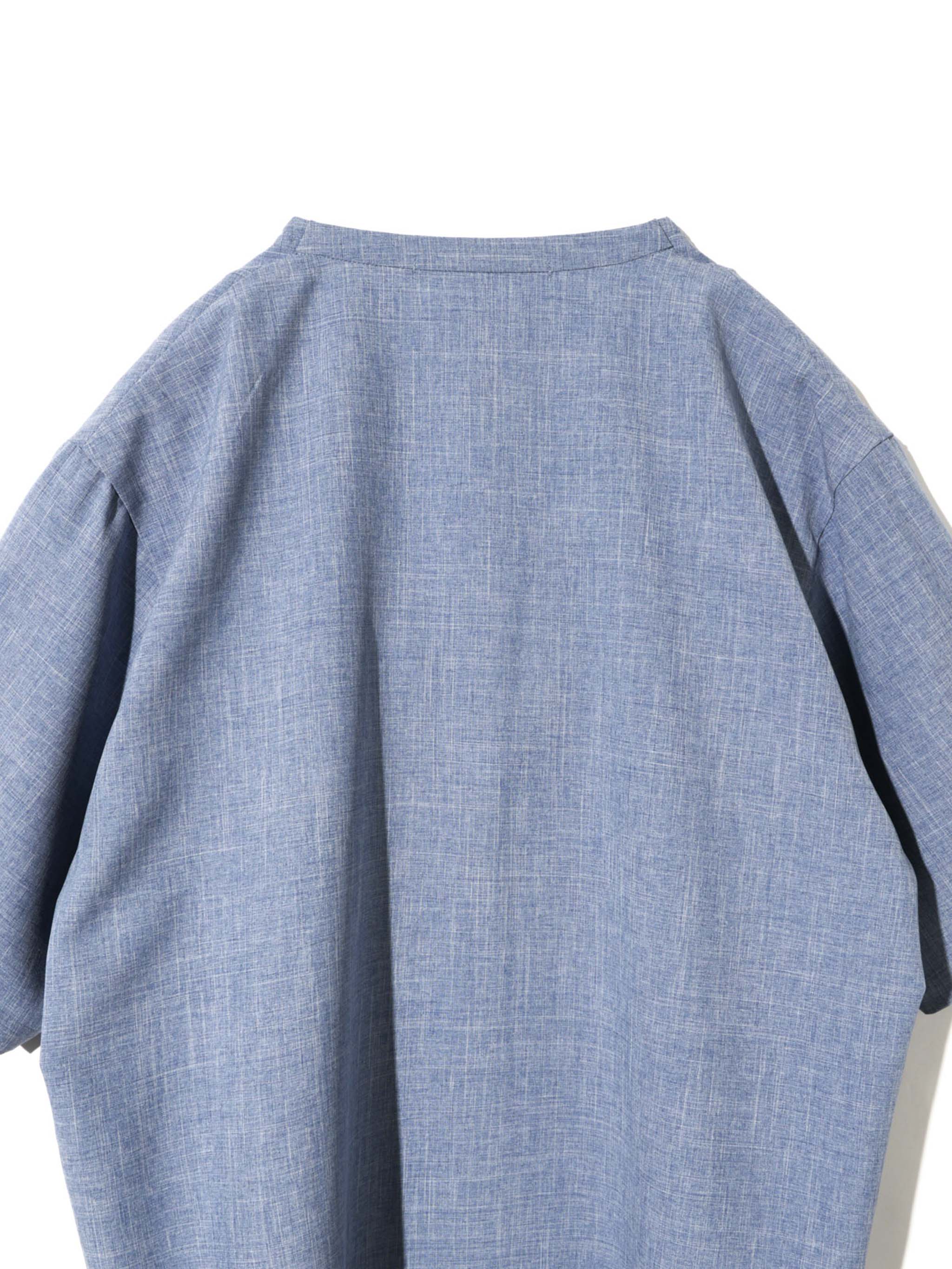 no collar drawstring shirt