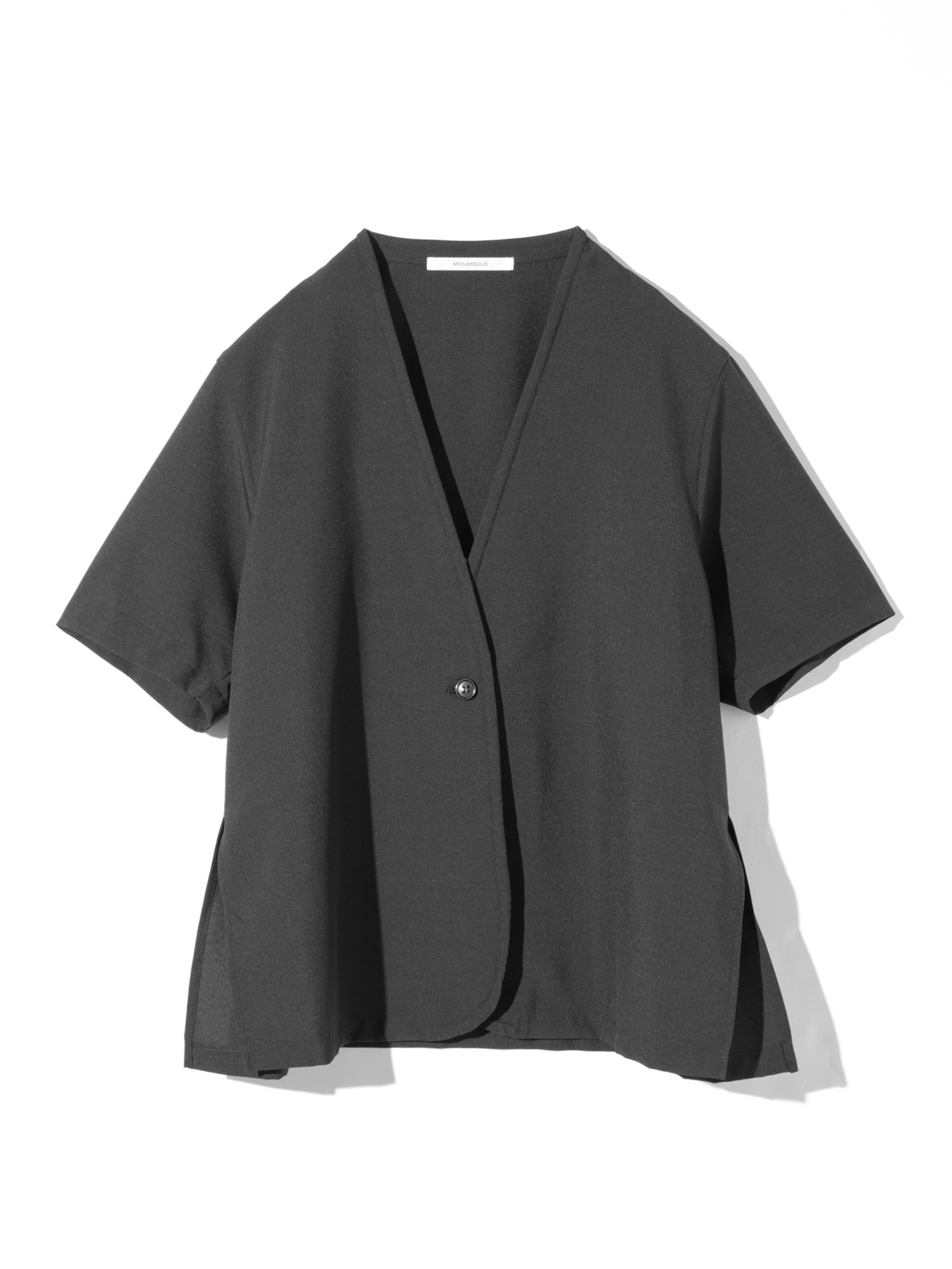 no collar drawstring shirt