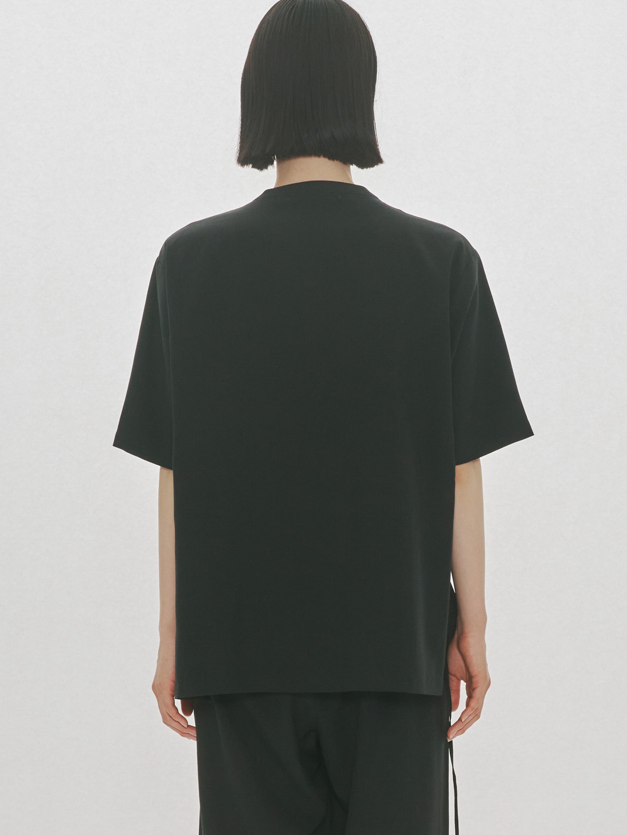 no collar drawstring shirt