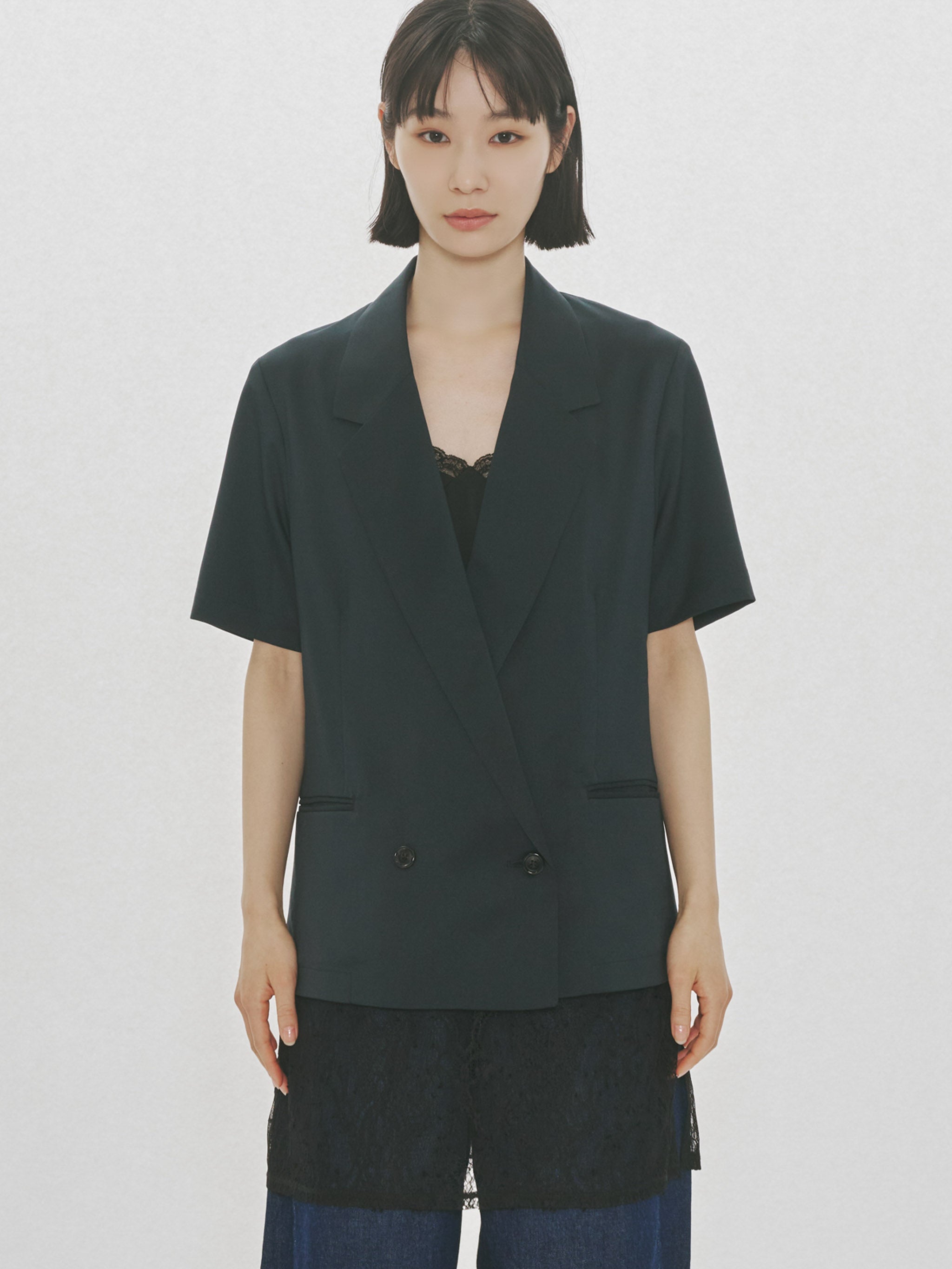 Half Sleeve Jacket｜ハーフスリーブセットアップジャケット｜MIDIUMISOLID