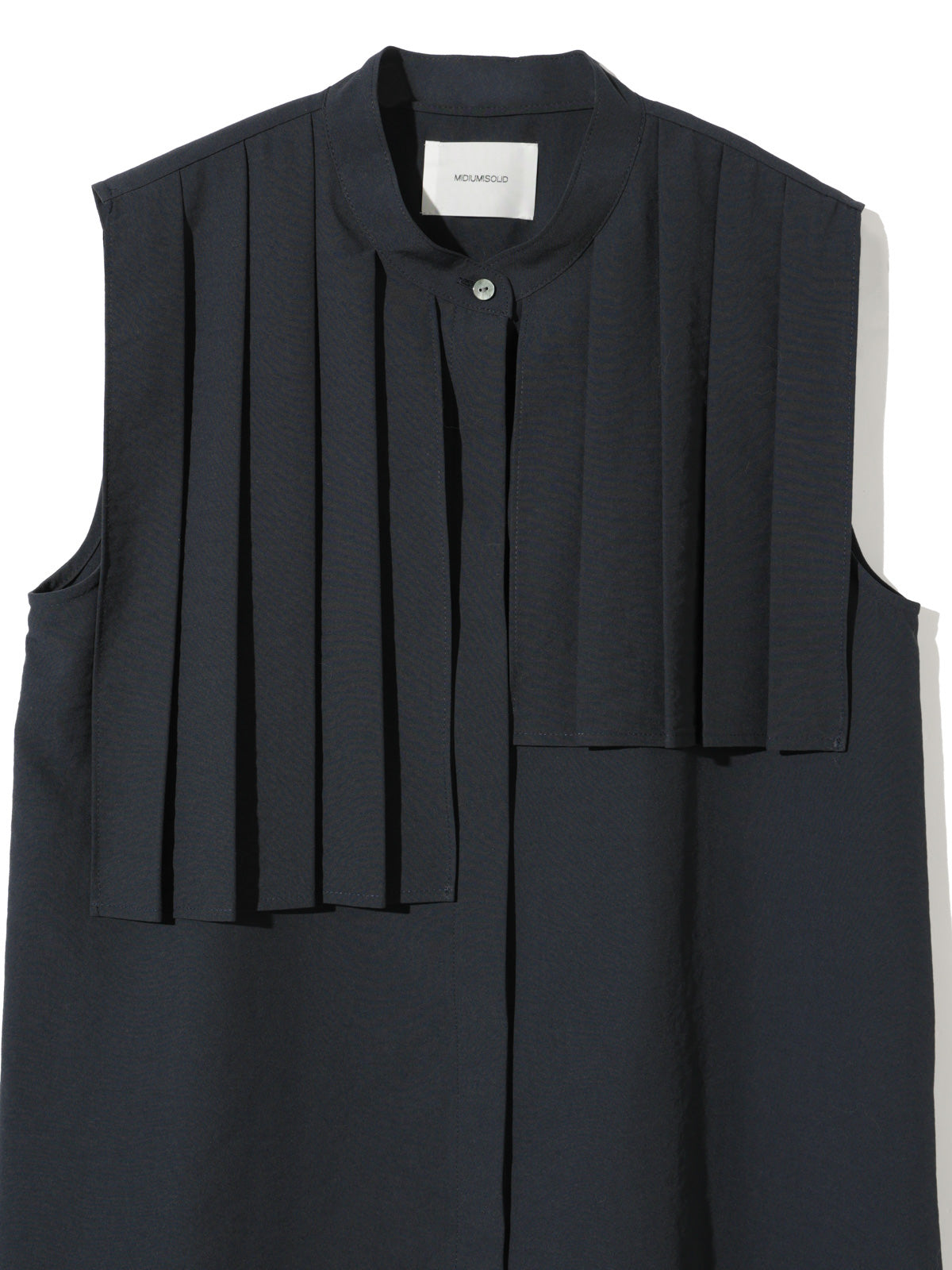 N/S asymmetry pleats shirt