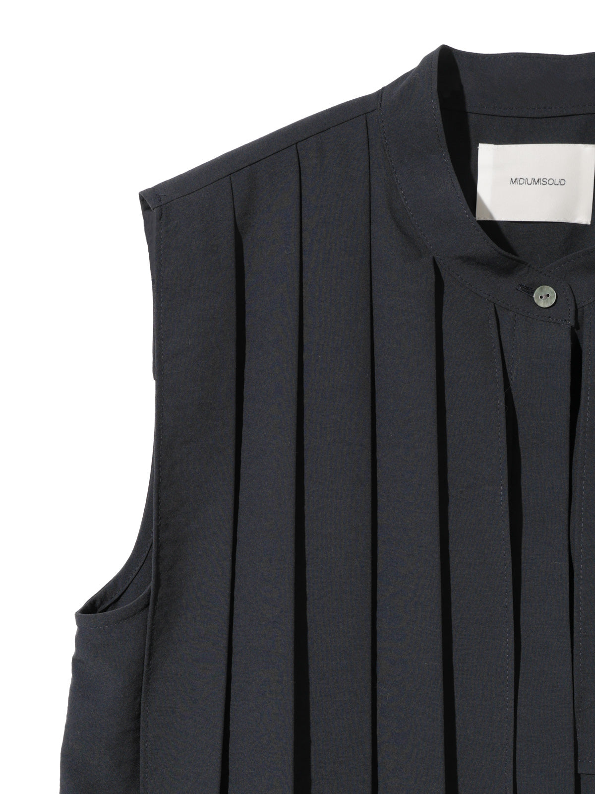 N/S asymmetry pleats shirt