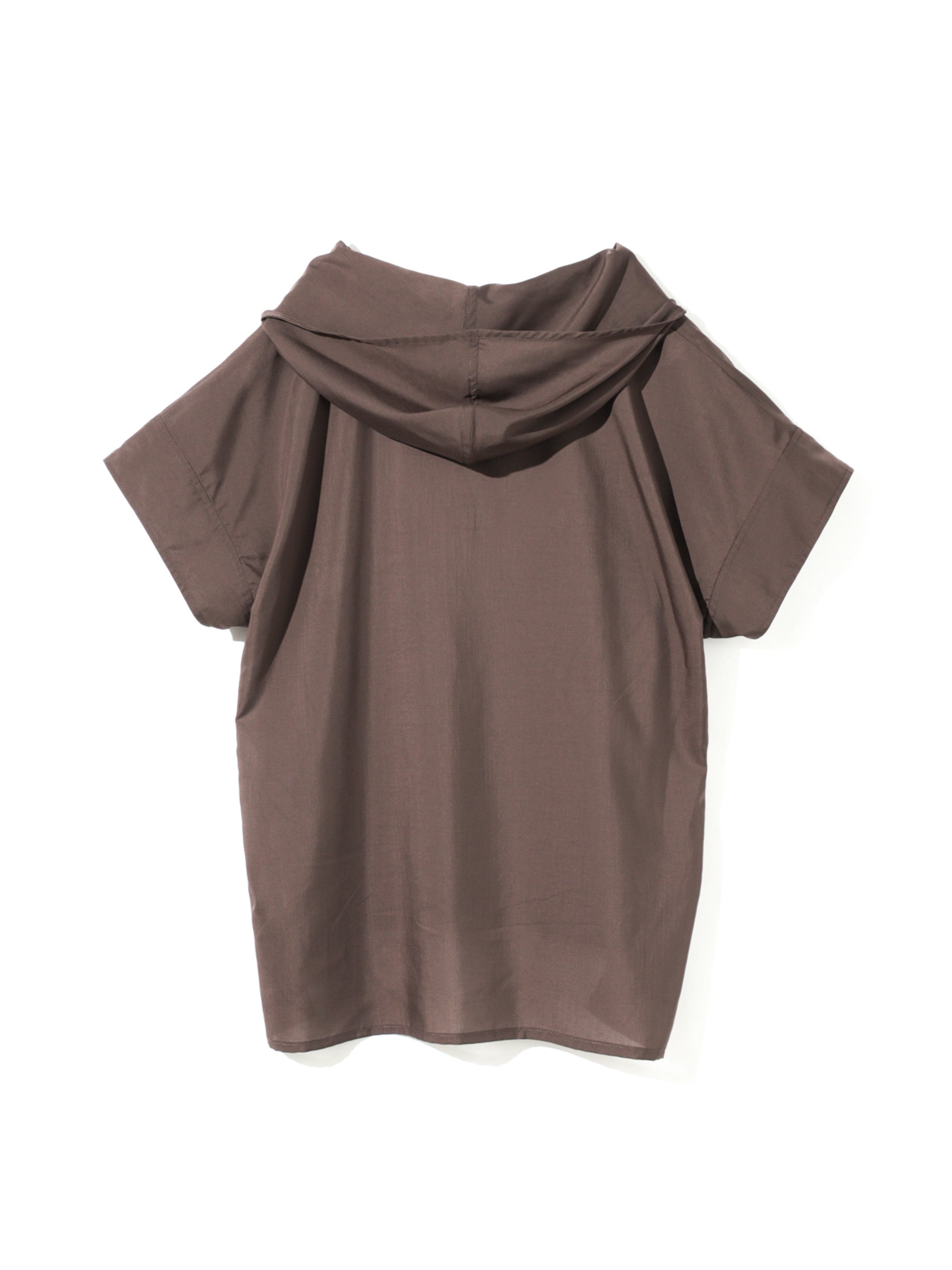 hooded tie wide pullover