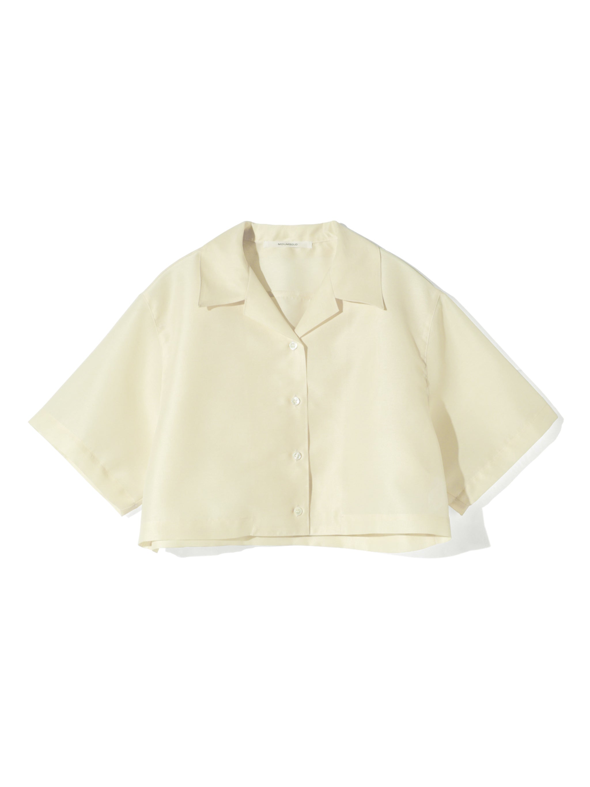 sheer open collar shirt