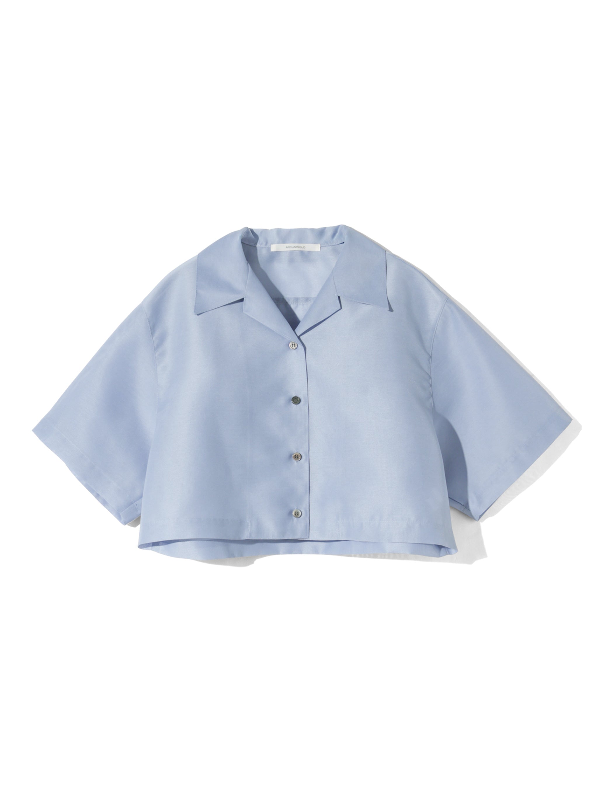 sheer open collar shirt