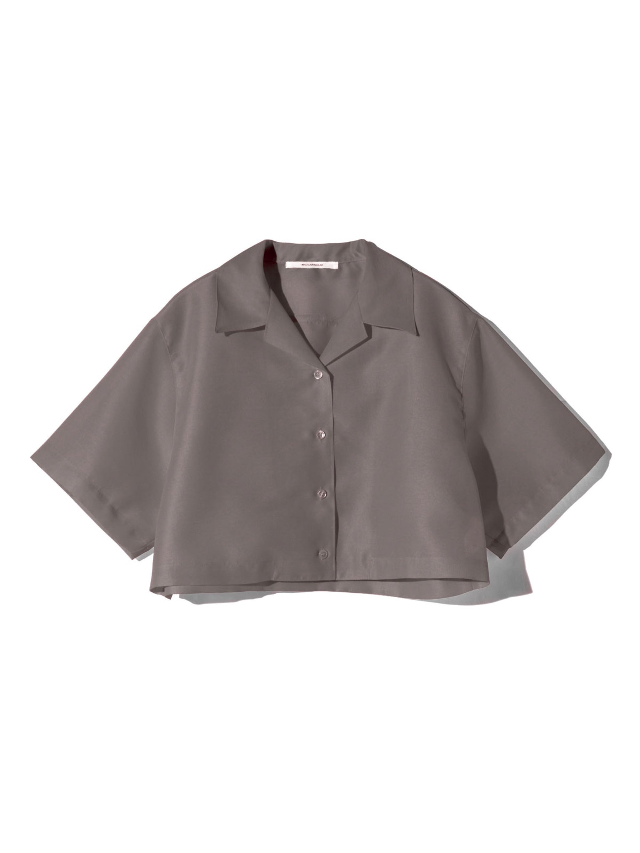 sheer open collar shirt
