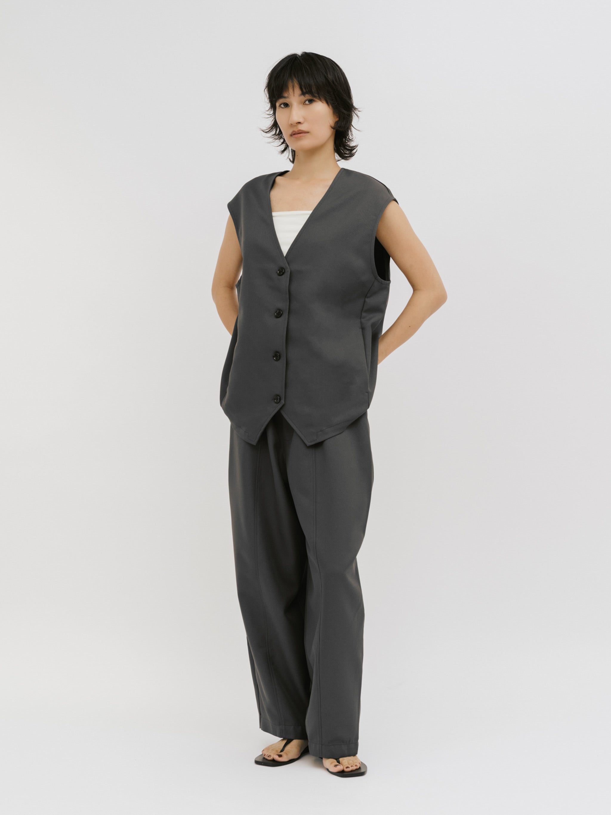 【美品】ARGUE COCOON COAT VEST Cocoon Form Gilet｜コクーンフォームジレ｜モードセットアップ対応