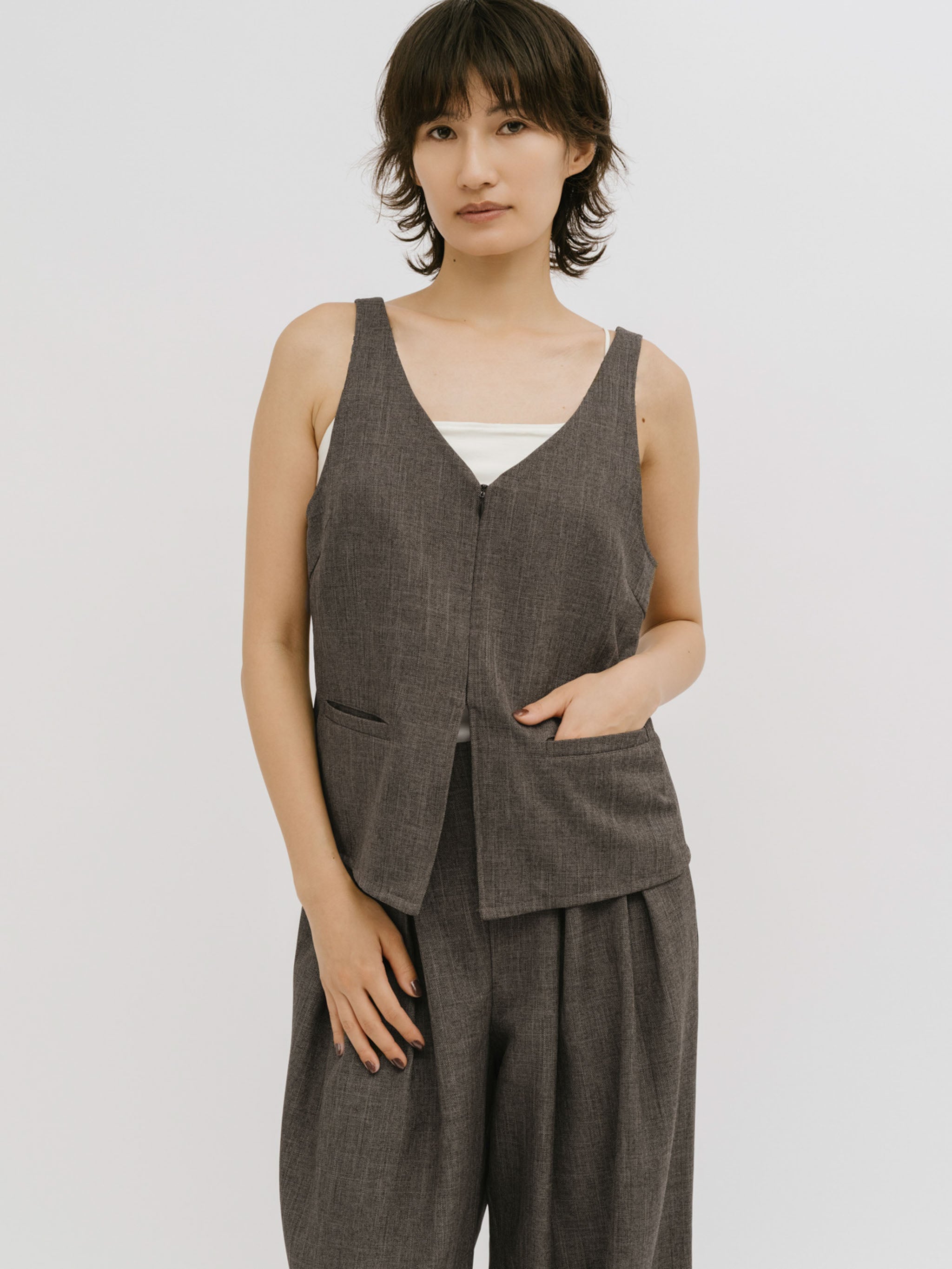 bustier like gilet