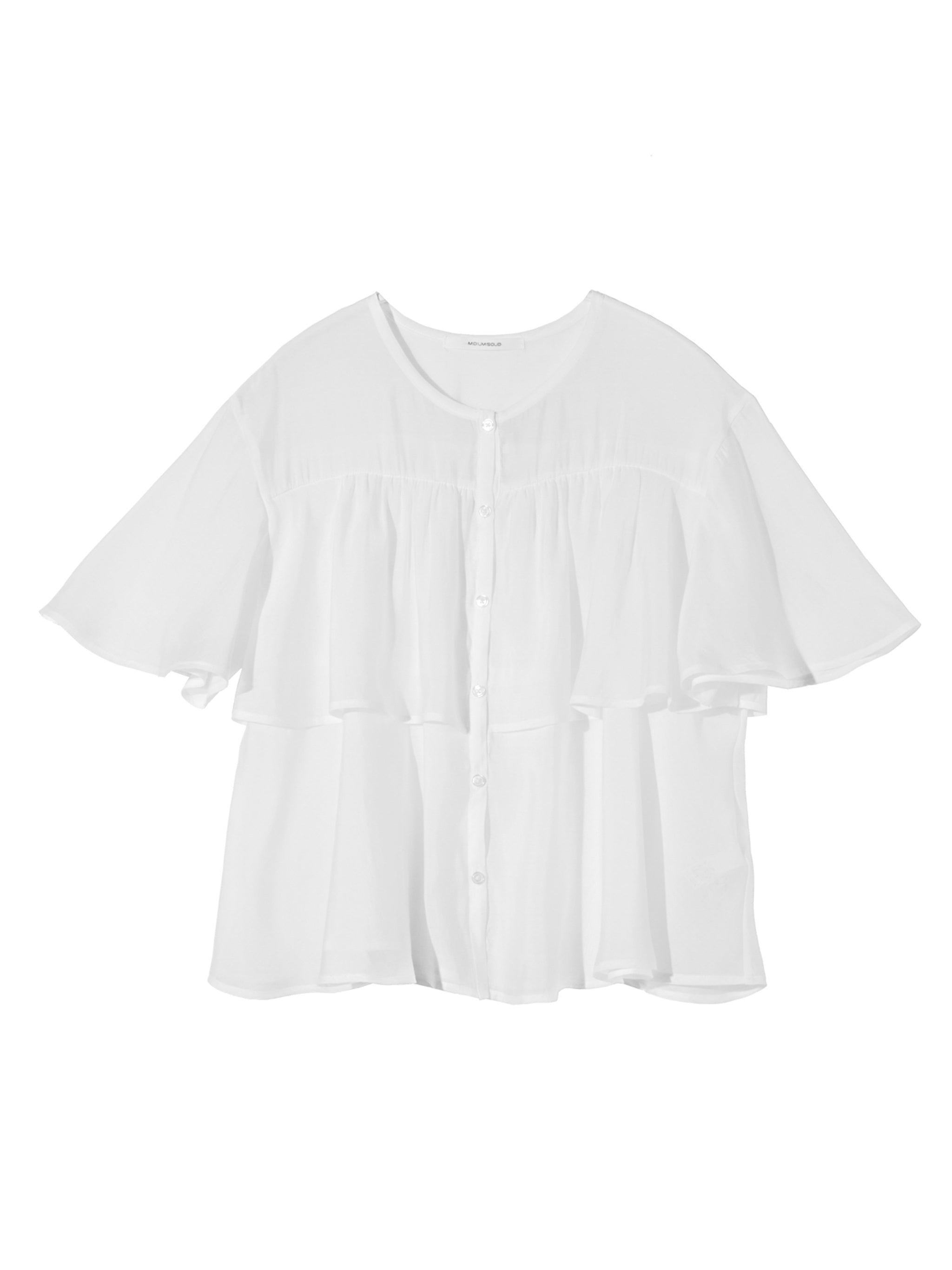sheer tiered blouse