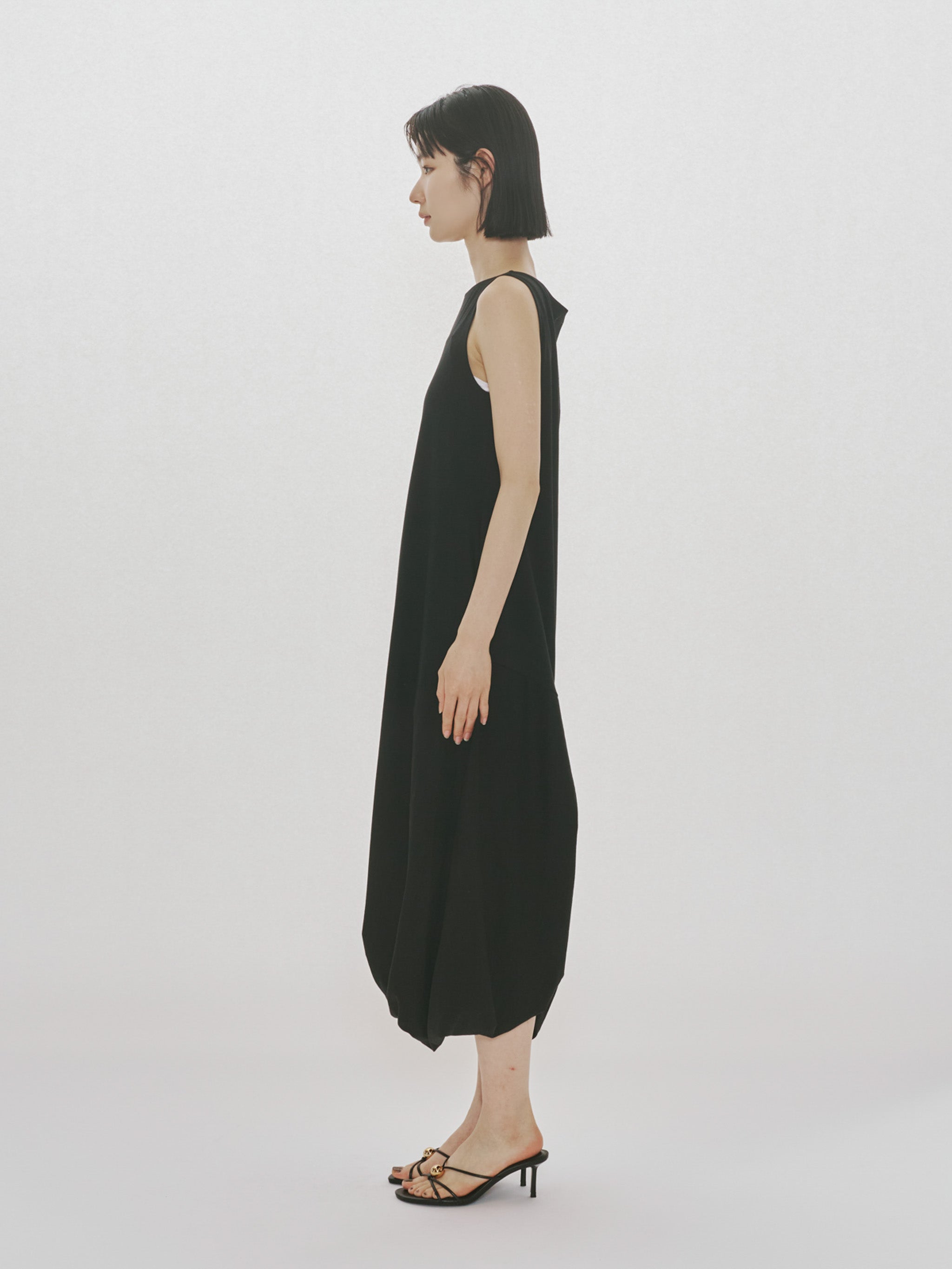 jersey twist hem one-piece
