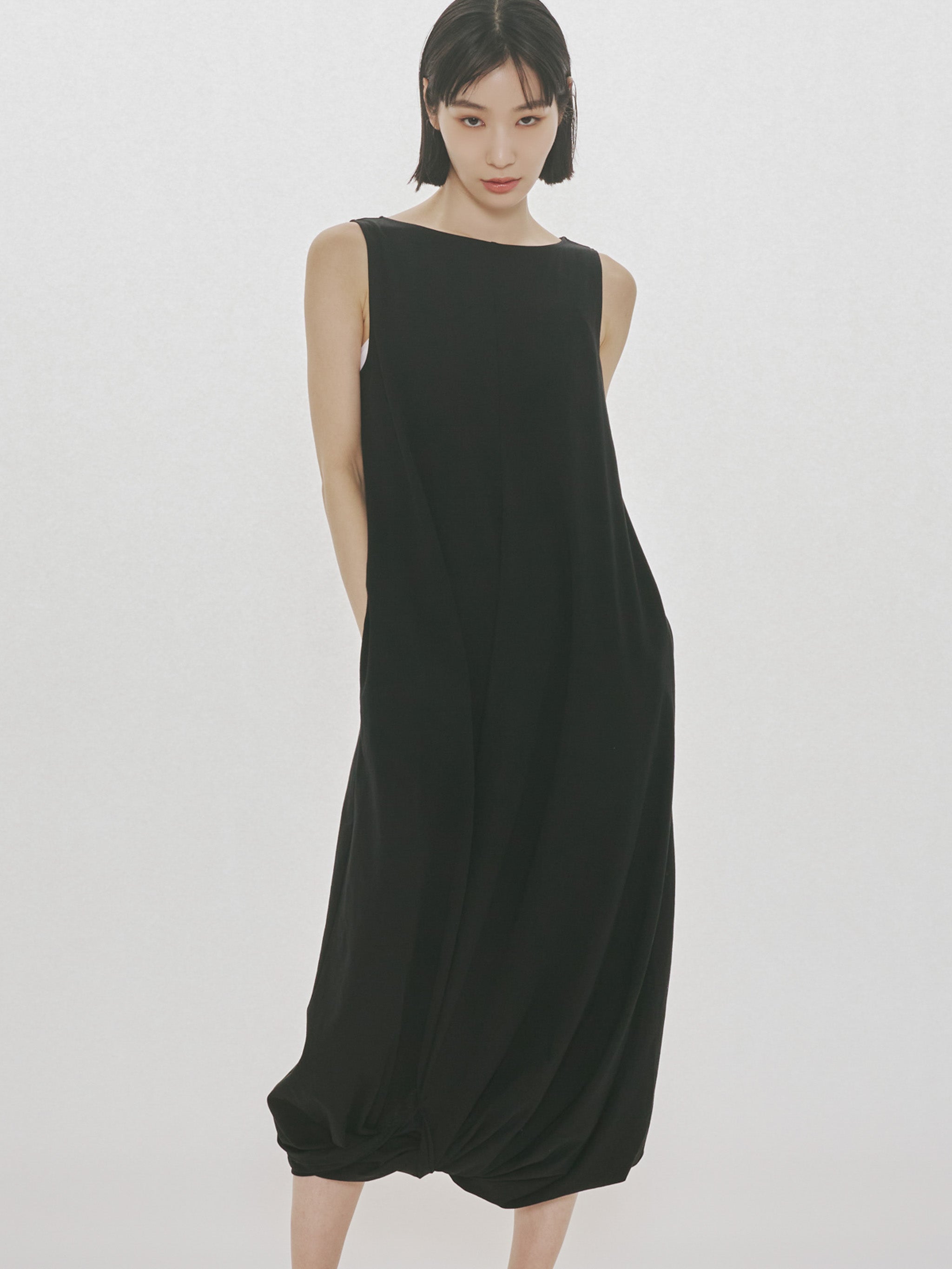 jersey twist hem one-piece
