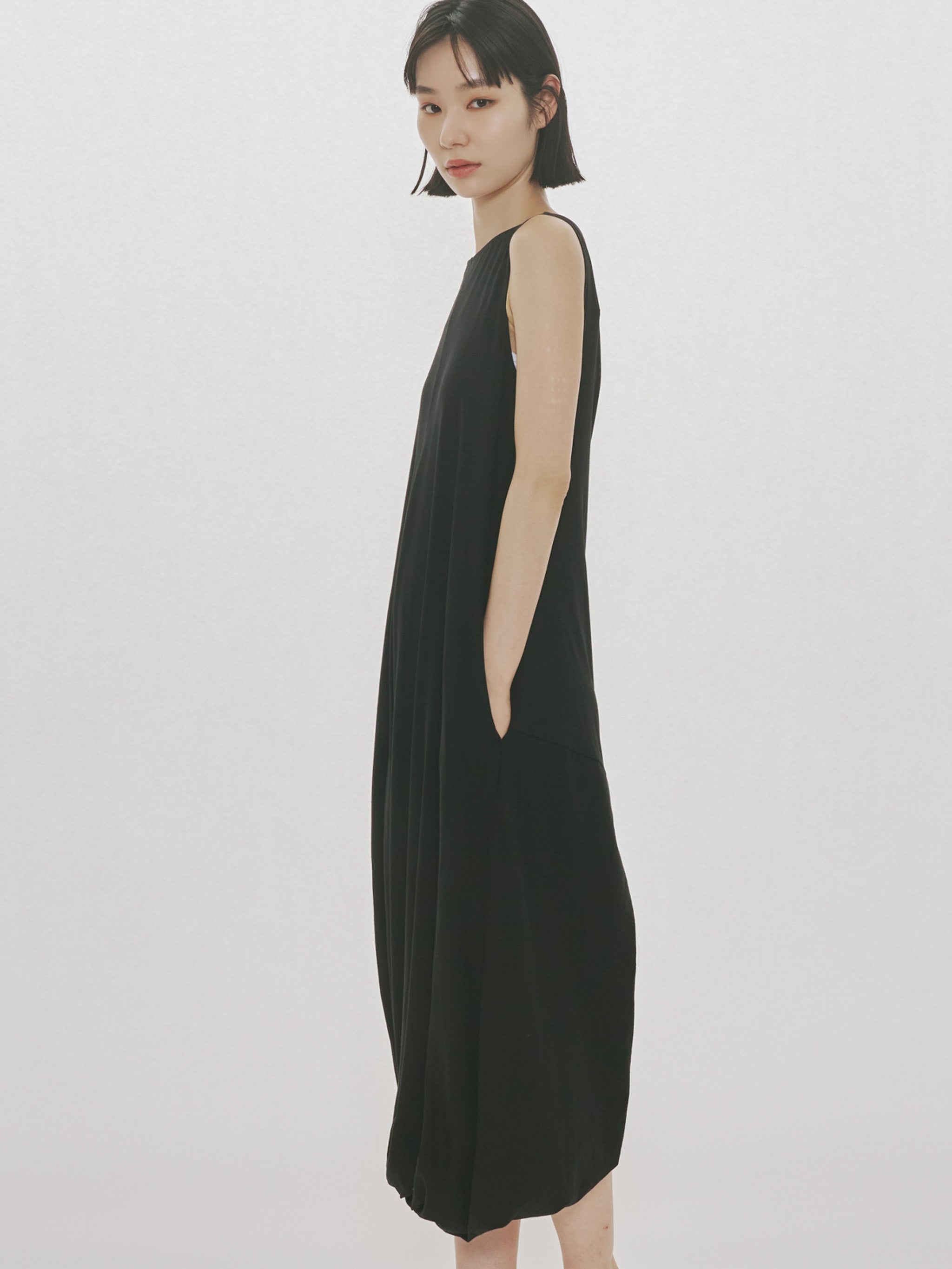 jersey twist hem one-piece