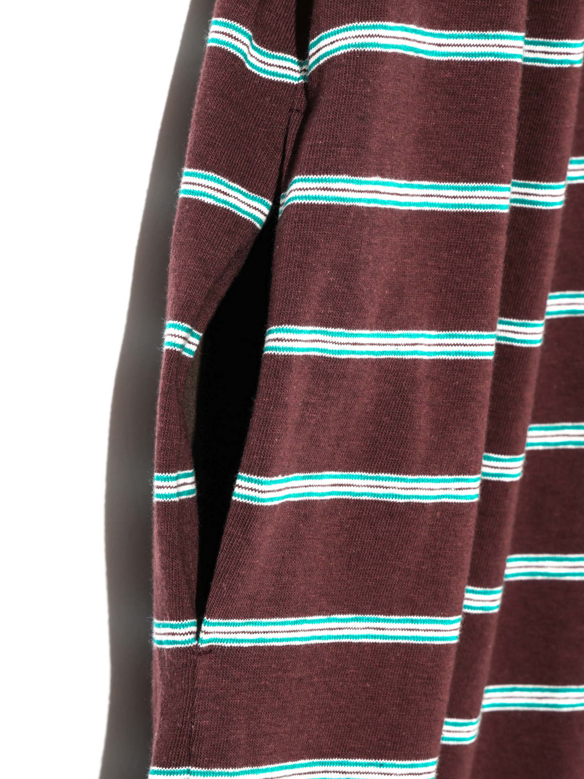 multi-striped no sleeve one-piece