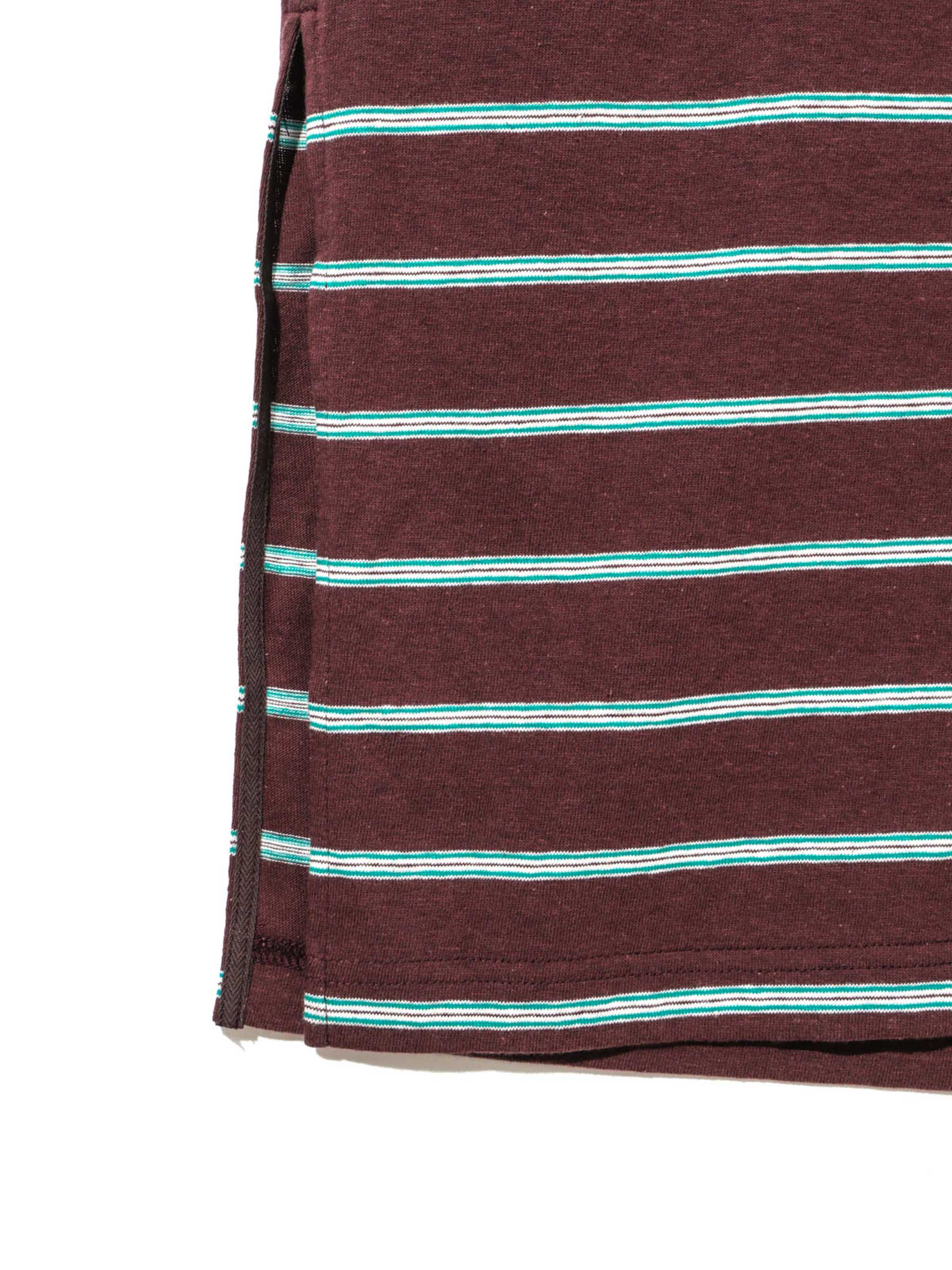 multi-striped no sleeve one-piece