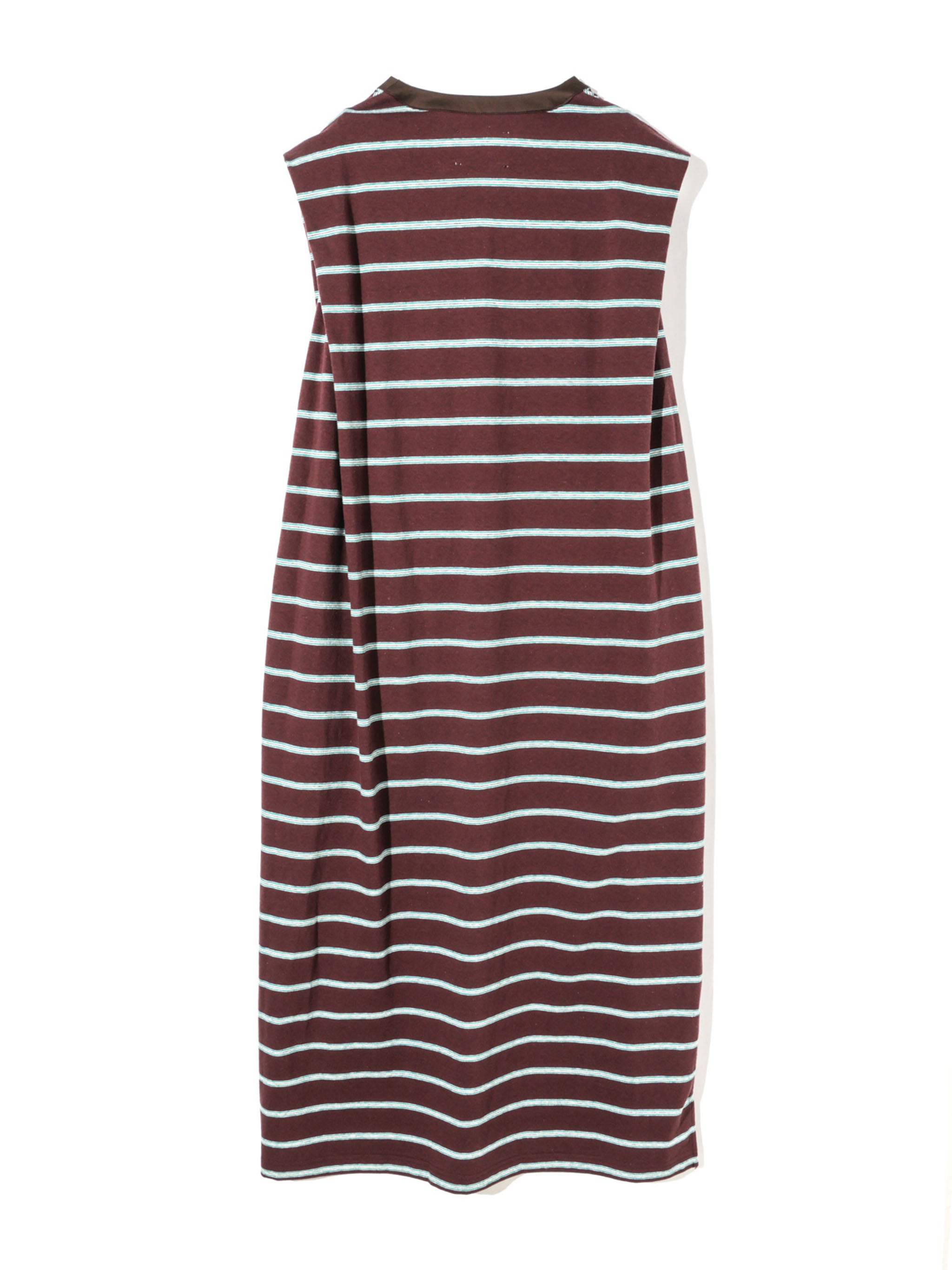 multi-striped no sleeve one-piece