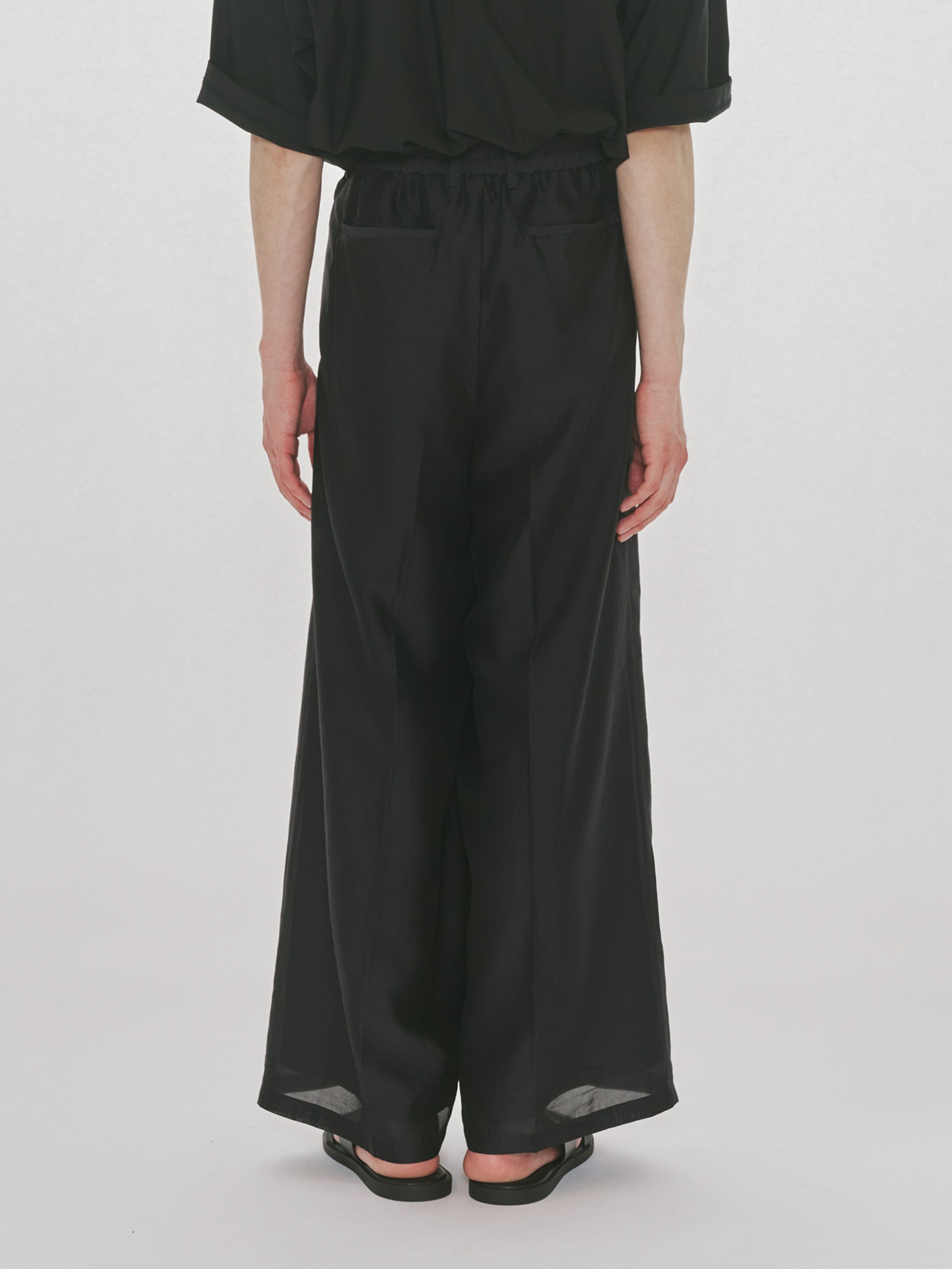 sheer straight slacks