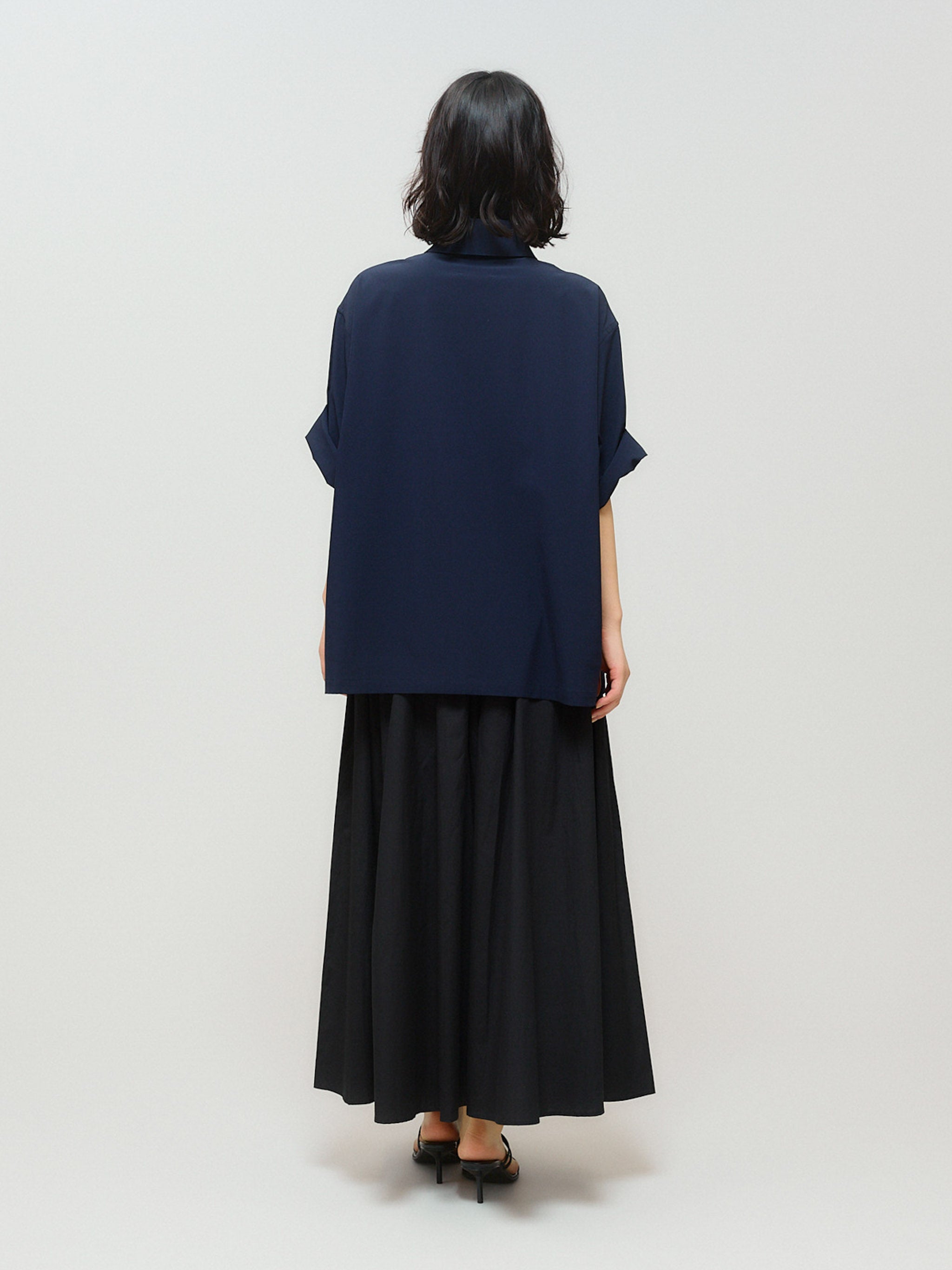 tucked gather volume skirt[A]