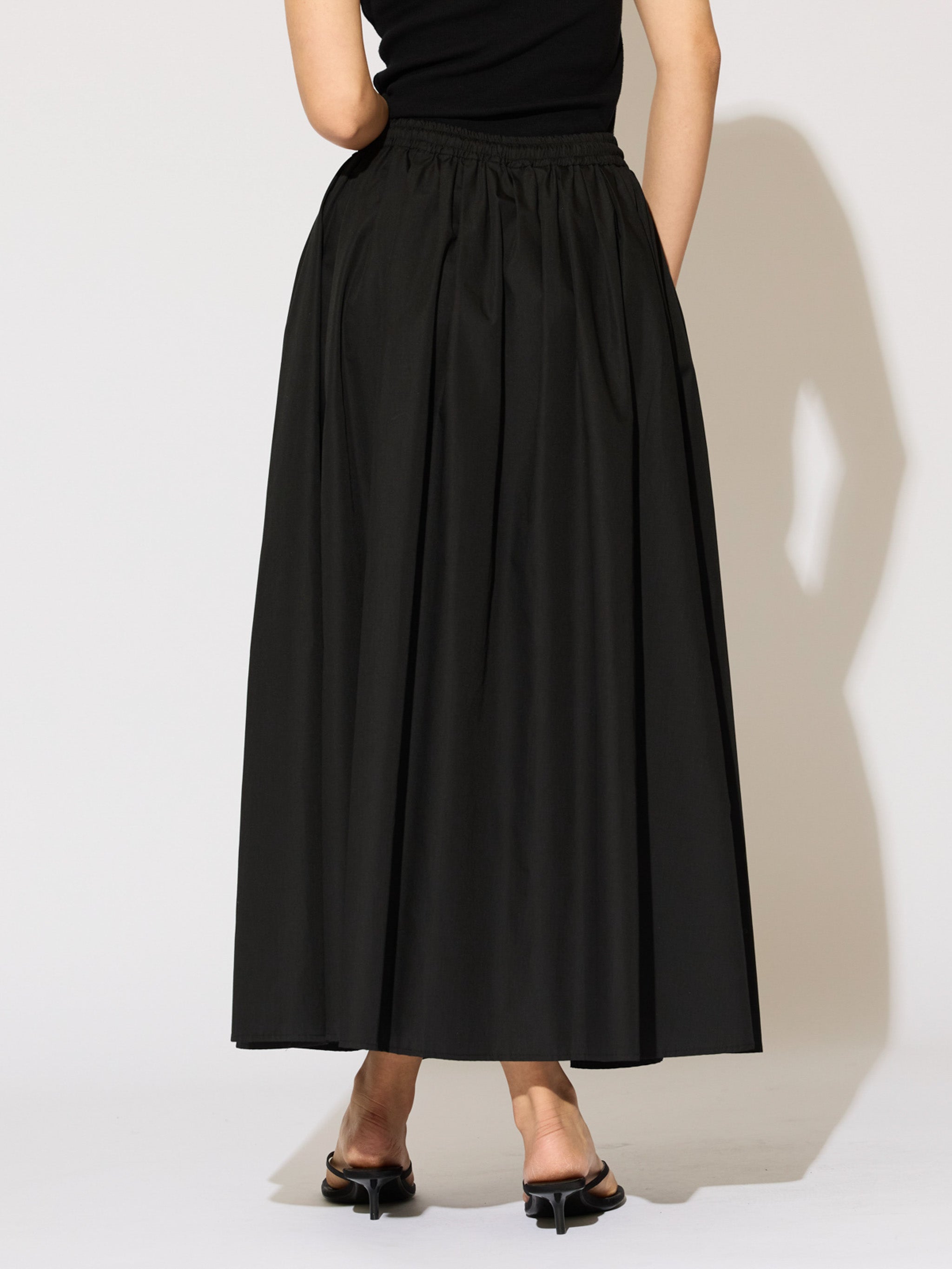 tucked gather volume skirt[A]