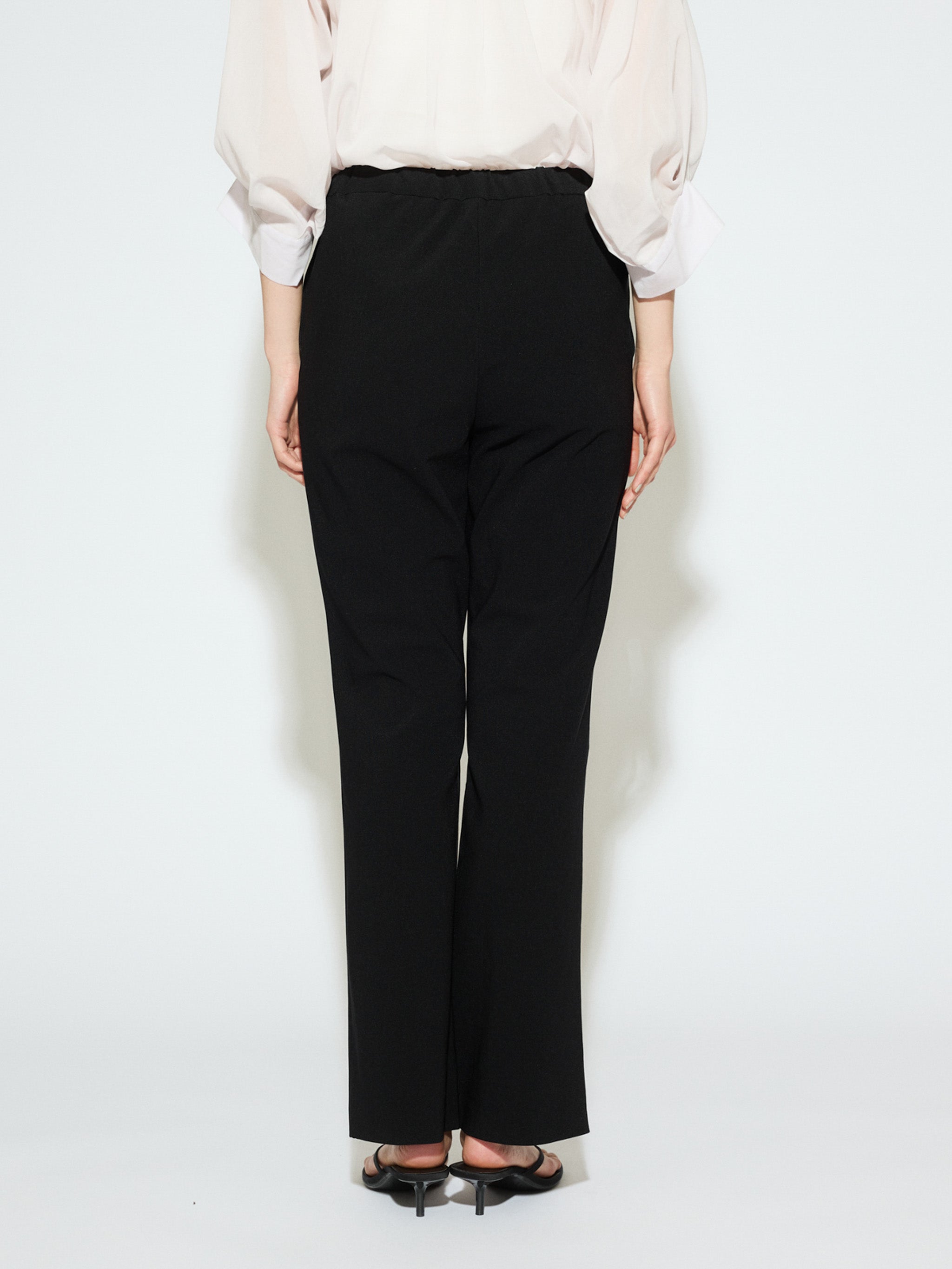 rib fit straight pants[A]
