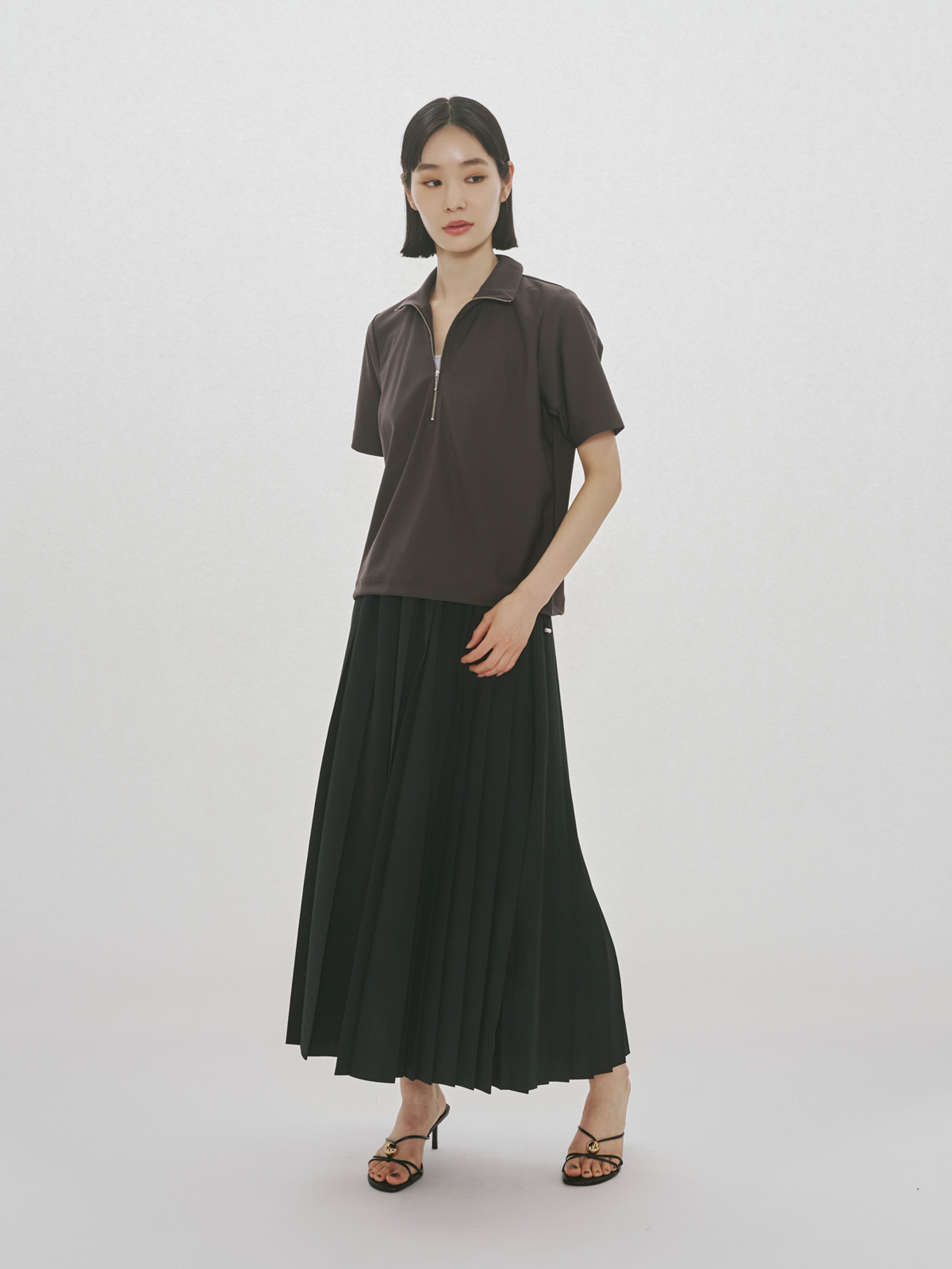 Asymmetry Pleats Skirt｜アシンメトリープリーツスカート