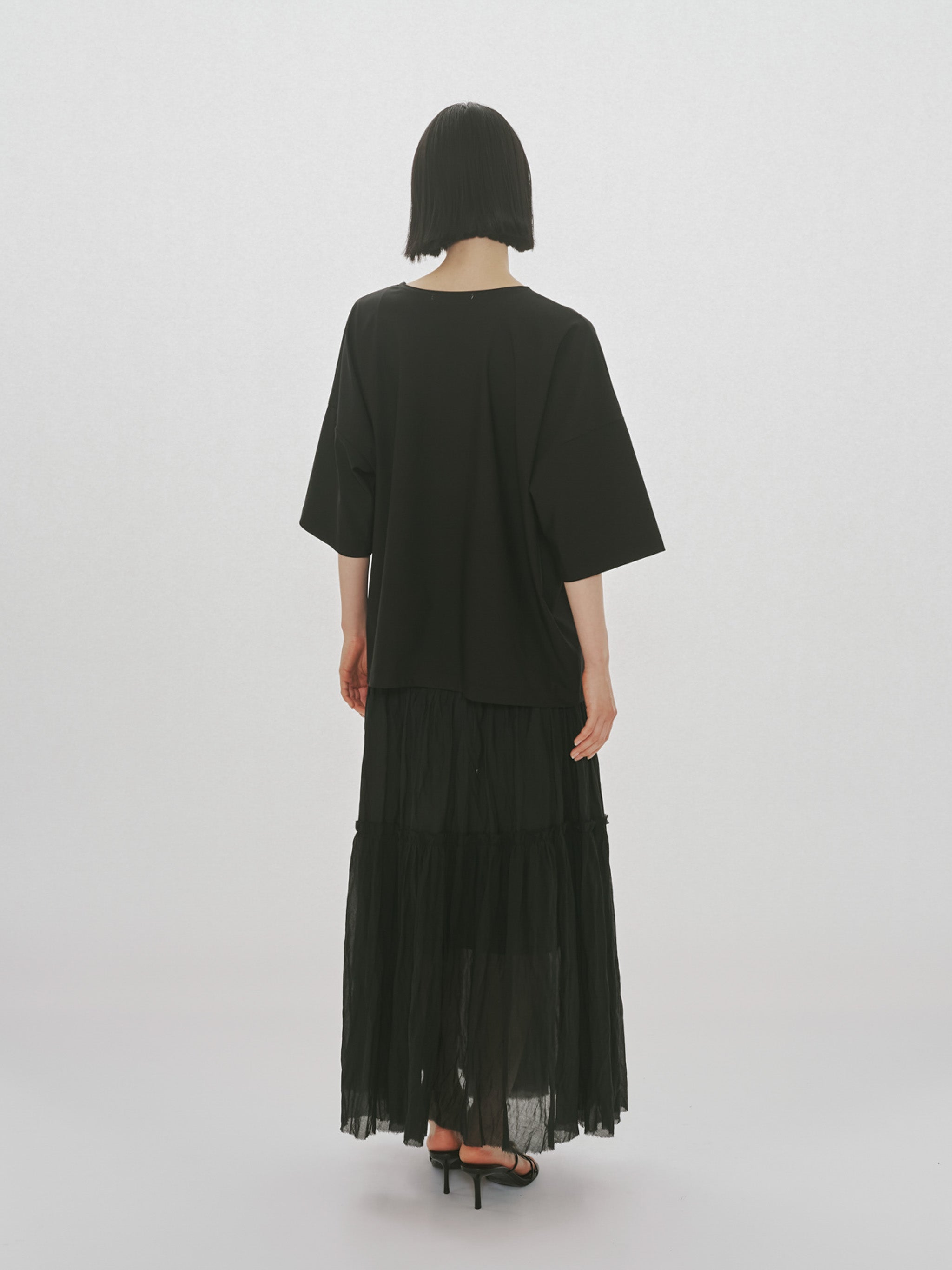 sheer tiered skirt