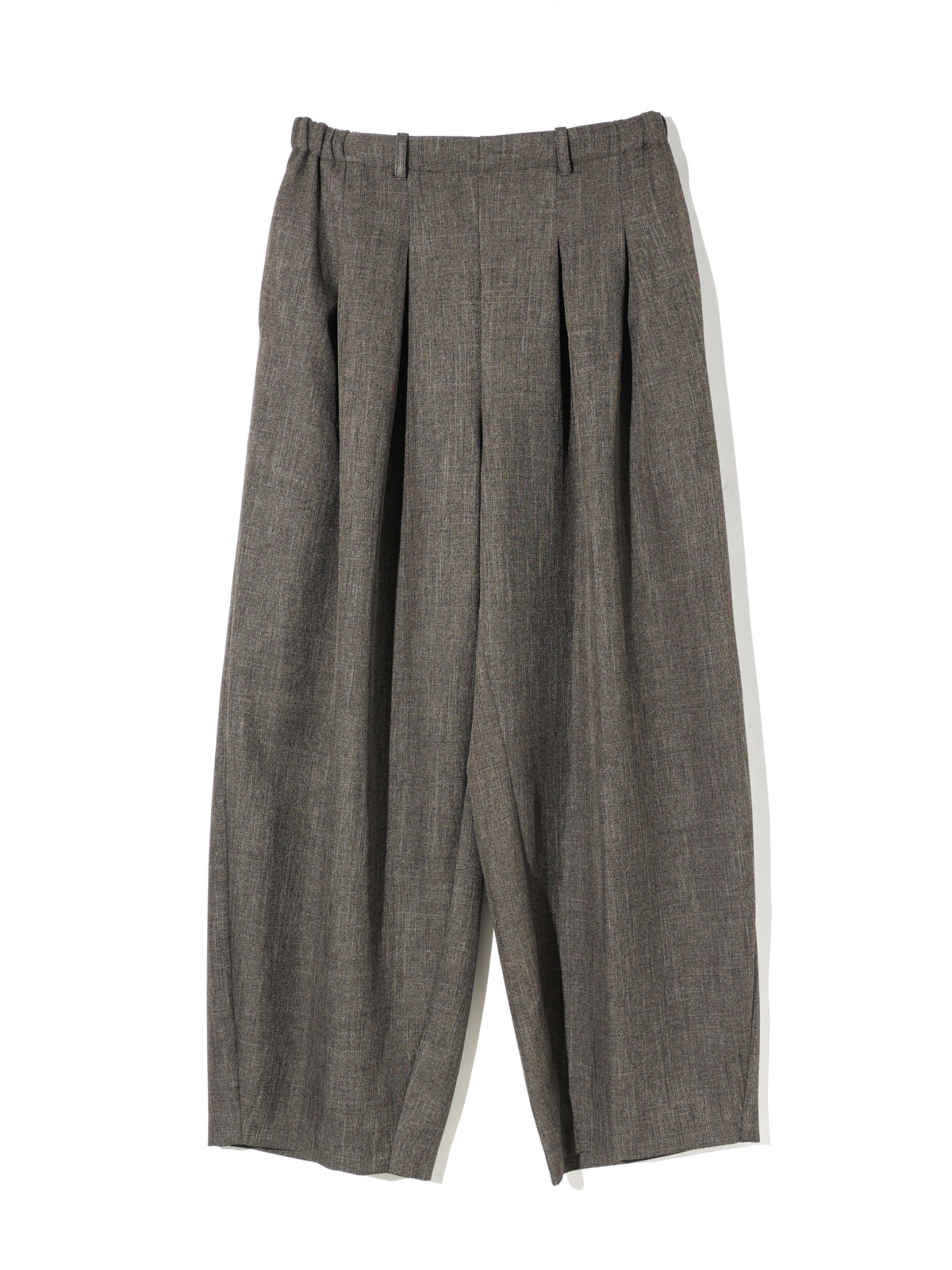 tuck curve barrel pants