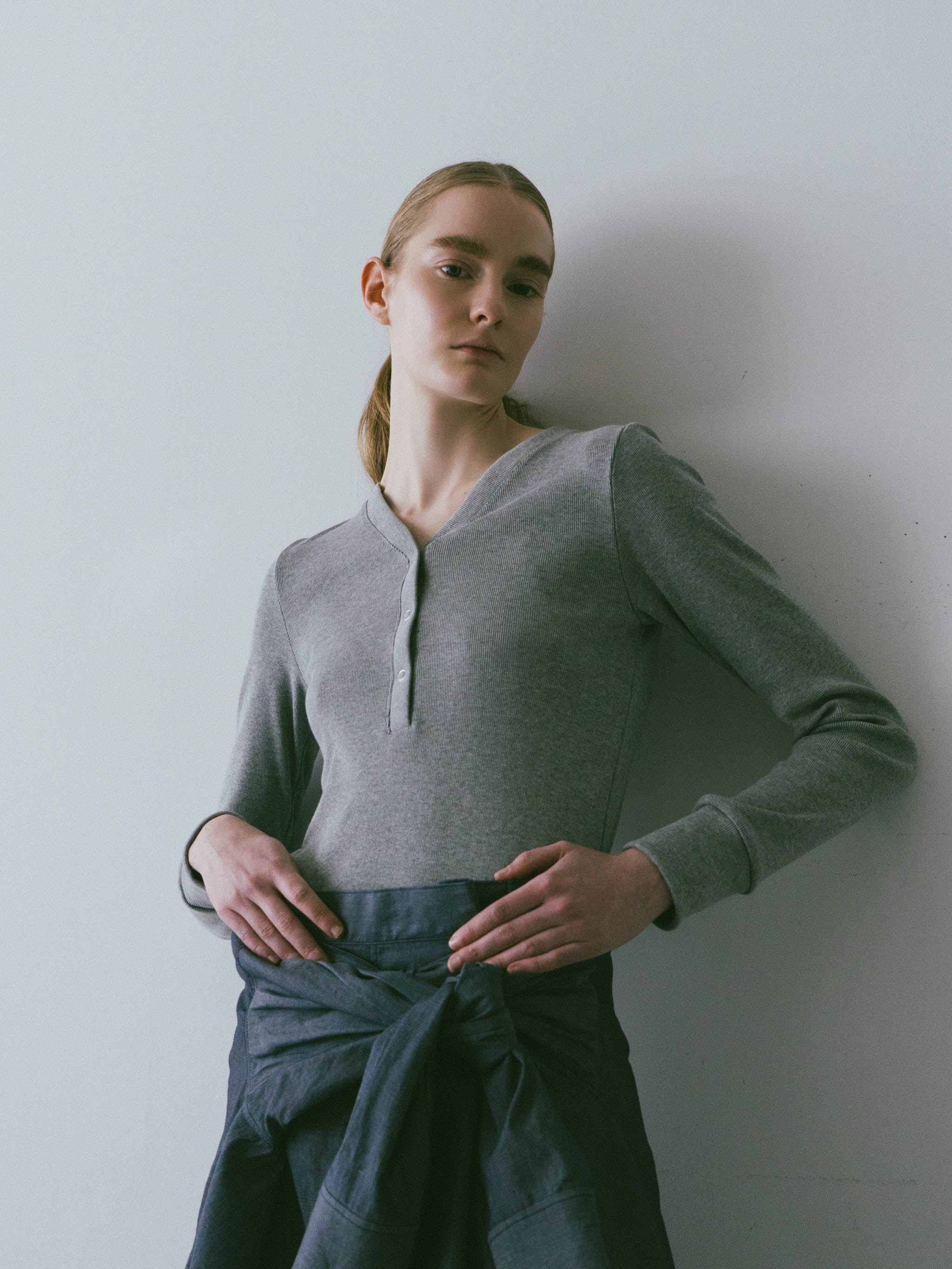 rib henley neck P/O