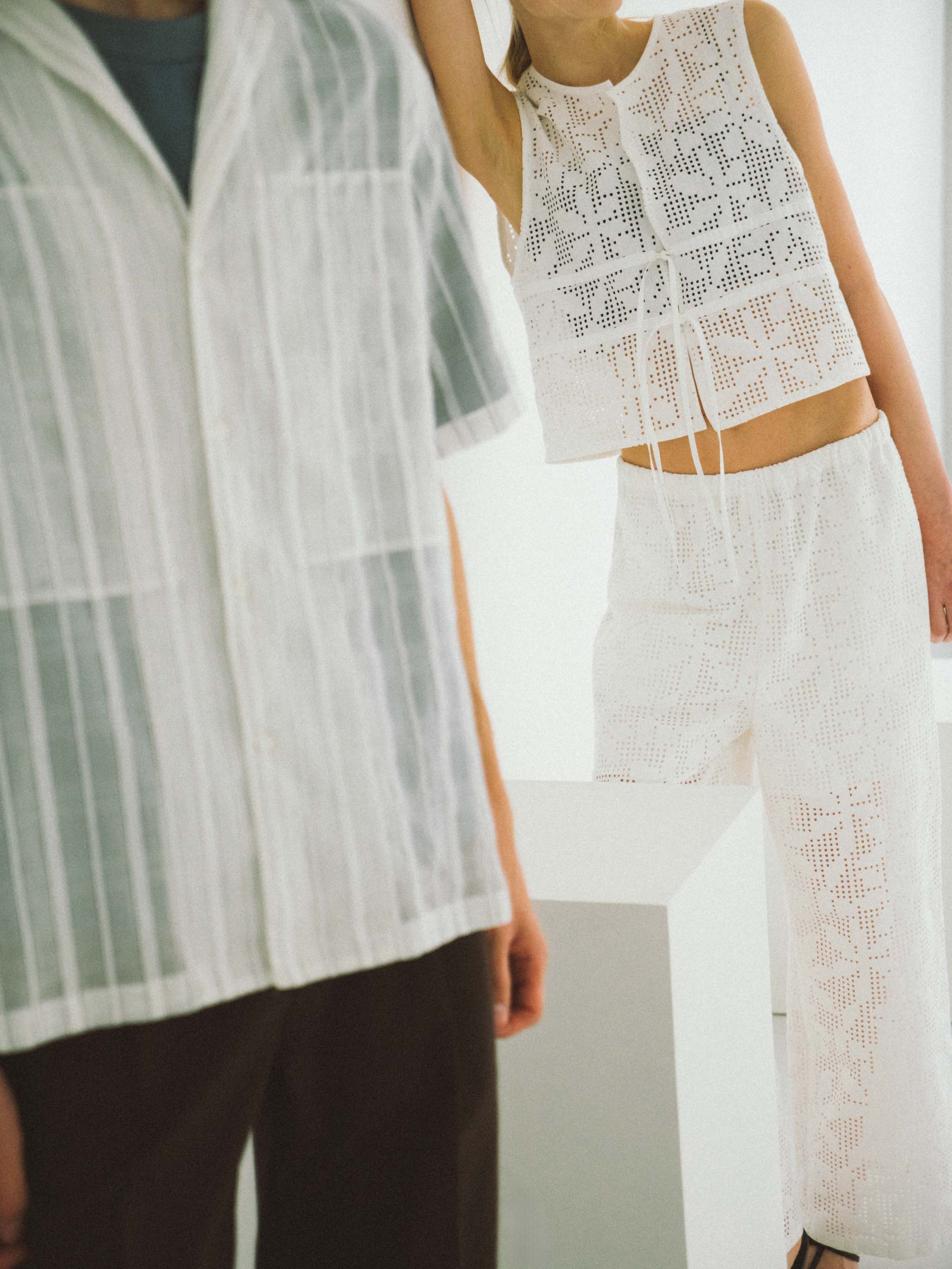 lace short vest[A]