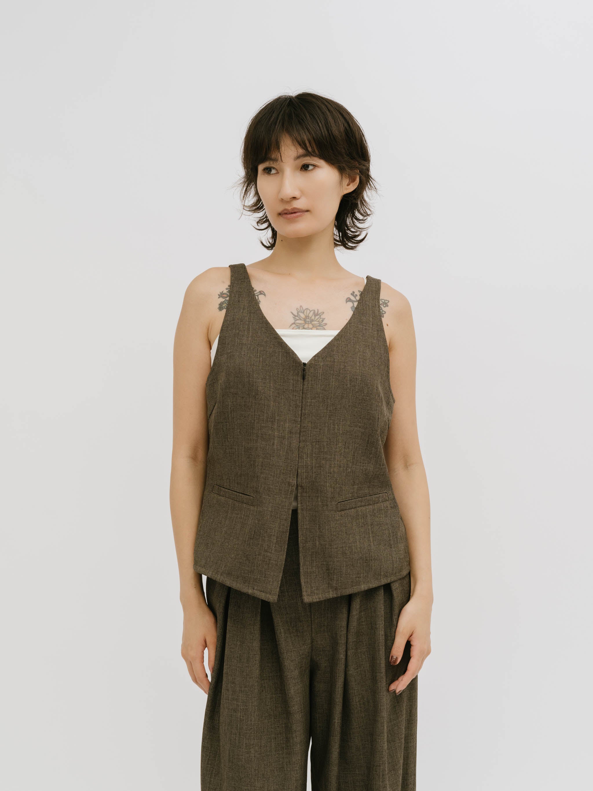 conceal zip cocoon gilet