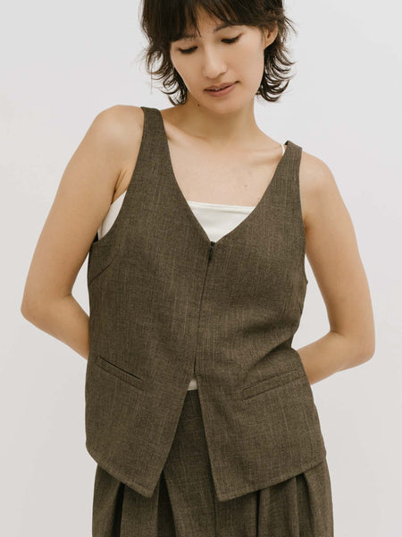 Bustier Like Gilet｜ビスチェライクジレ｜ツイードセットアップベスト