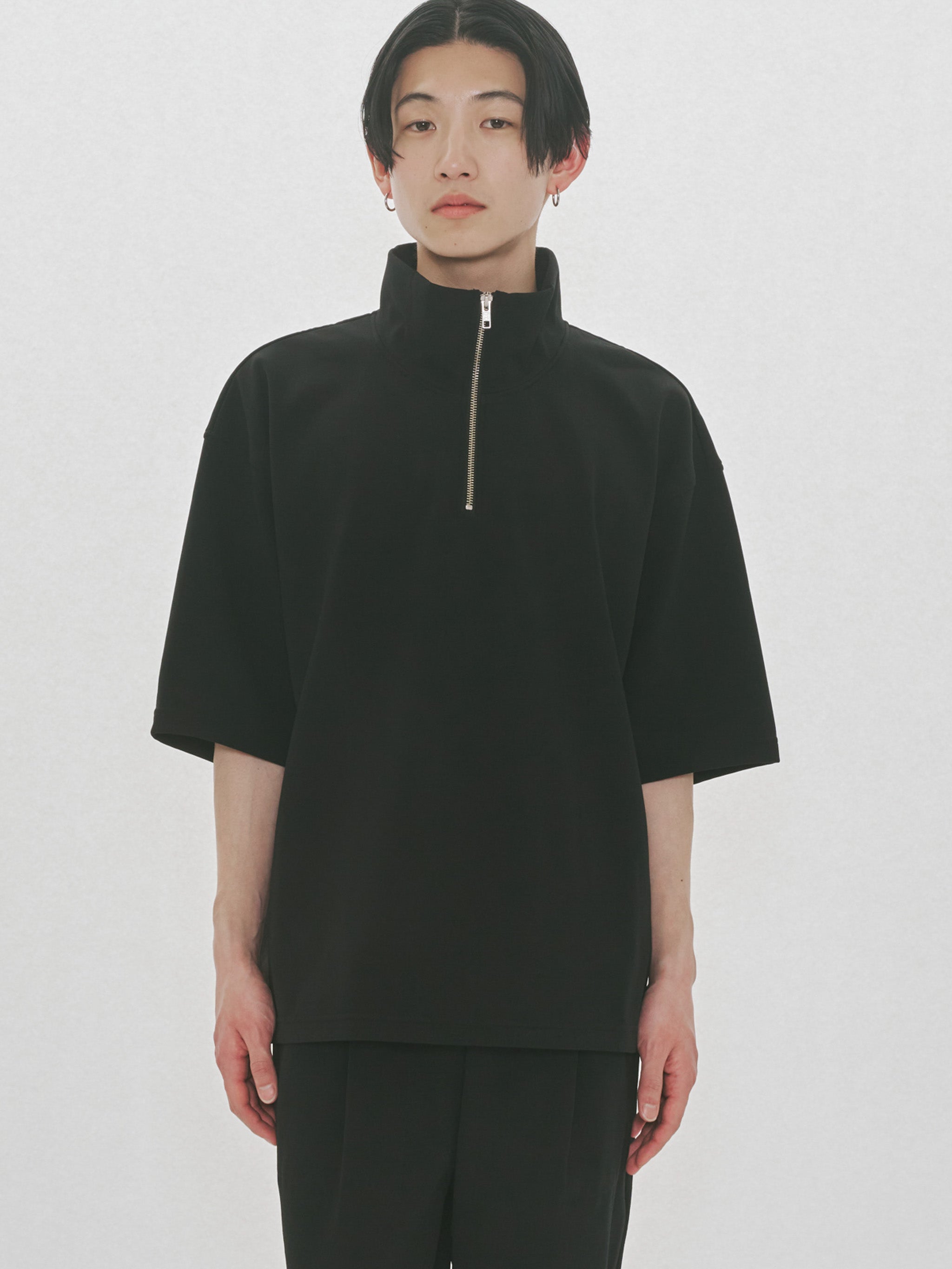 half zip wide pullover