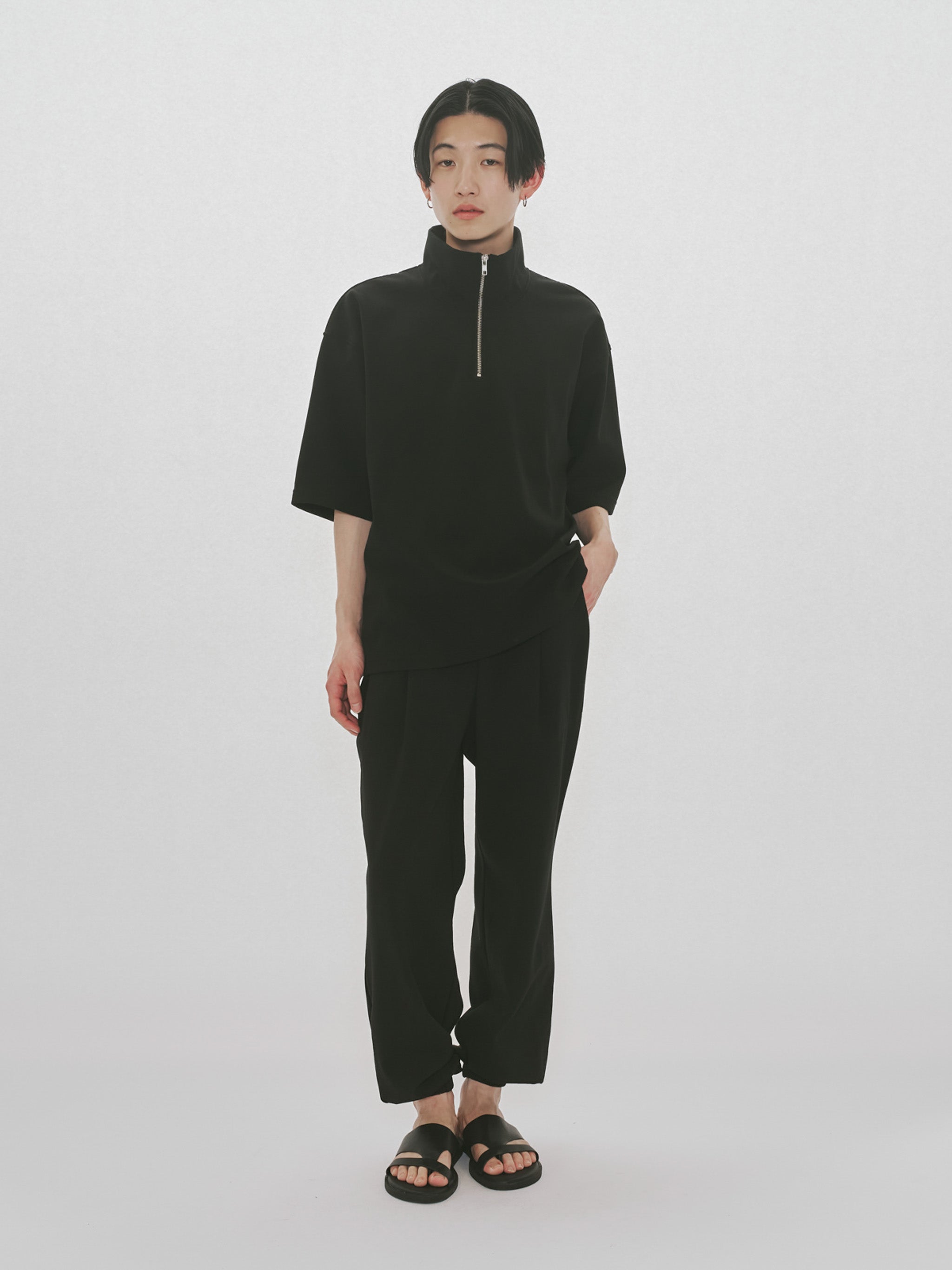 half zip wide pullover