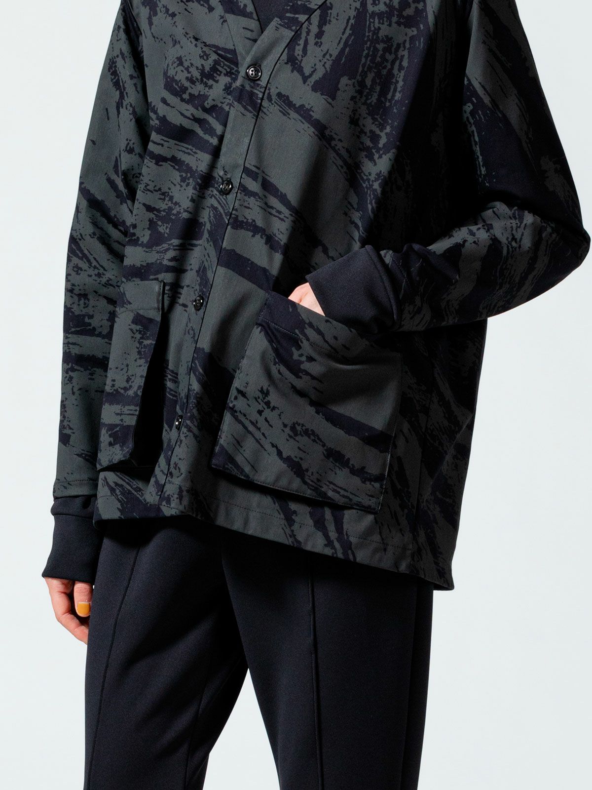 トリコットかすれプリントカーディガン(4-1109)