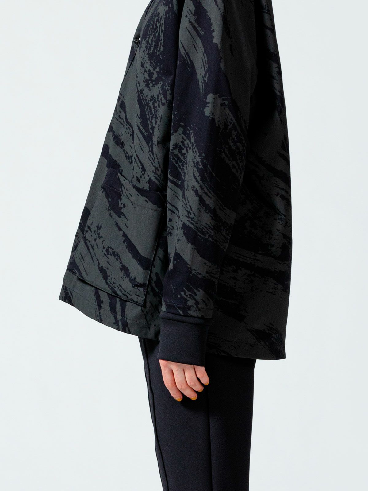 トリコットかすれプリントカーディガン(4-1109)