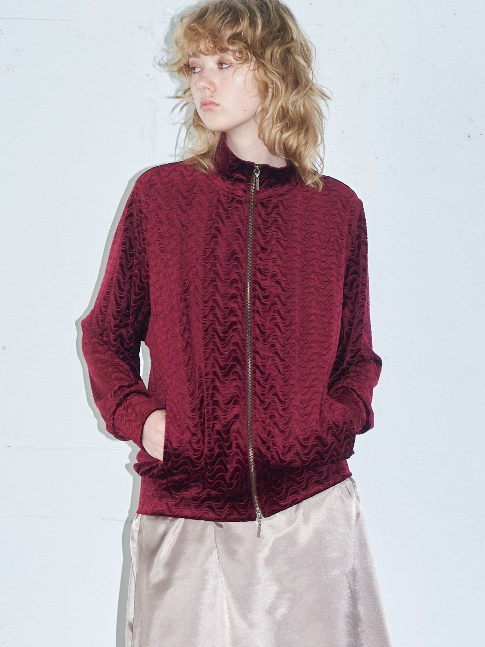 ピンティングベロアブルゾン(4-1118)