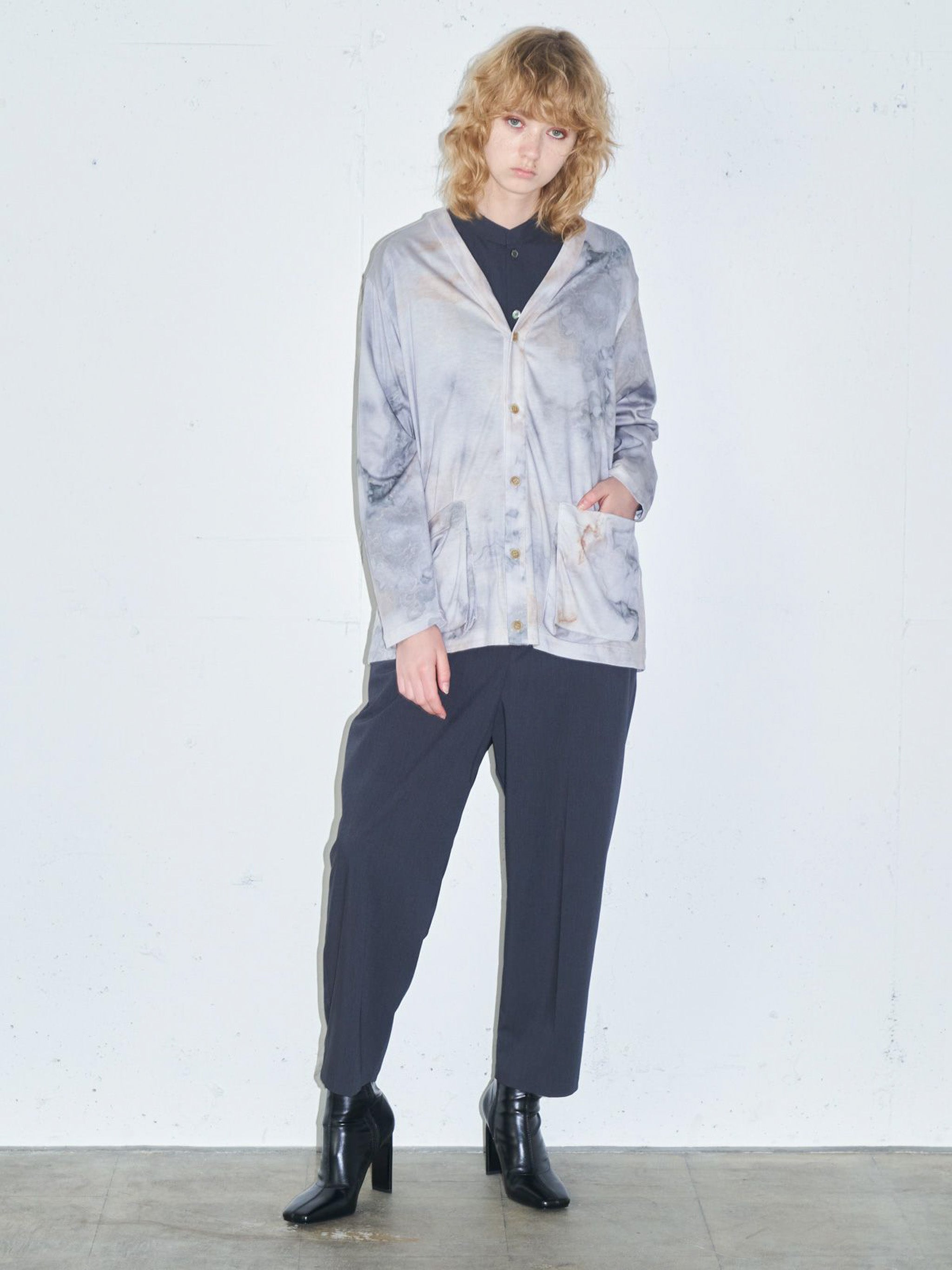 マーブルプリントカーディガン(4-1115)