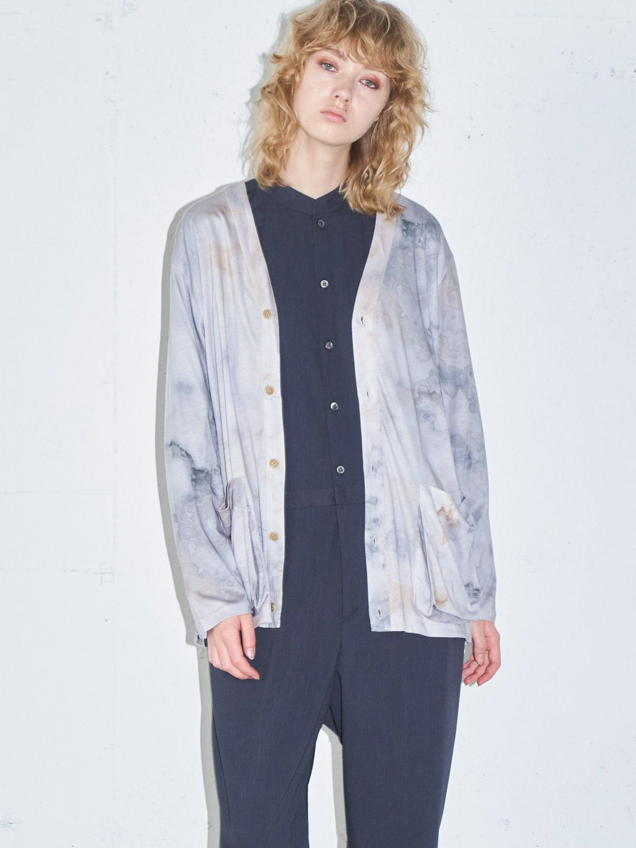 マーブルプリントカーディガン(4-1115)