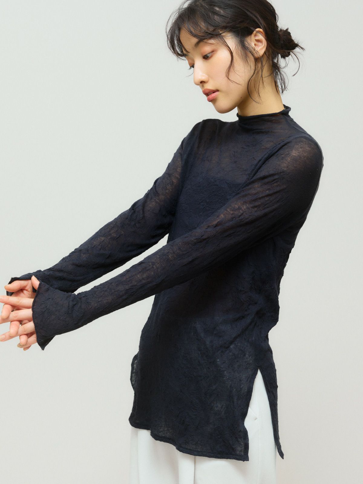 sheer high neck inner