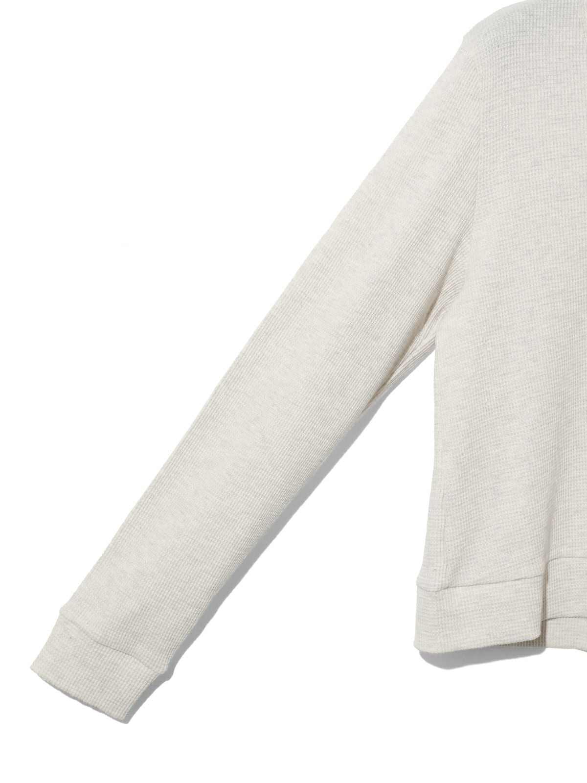 u neck waffle pullover