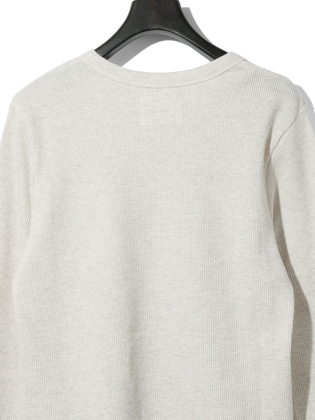 u neck waffle pullover