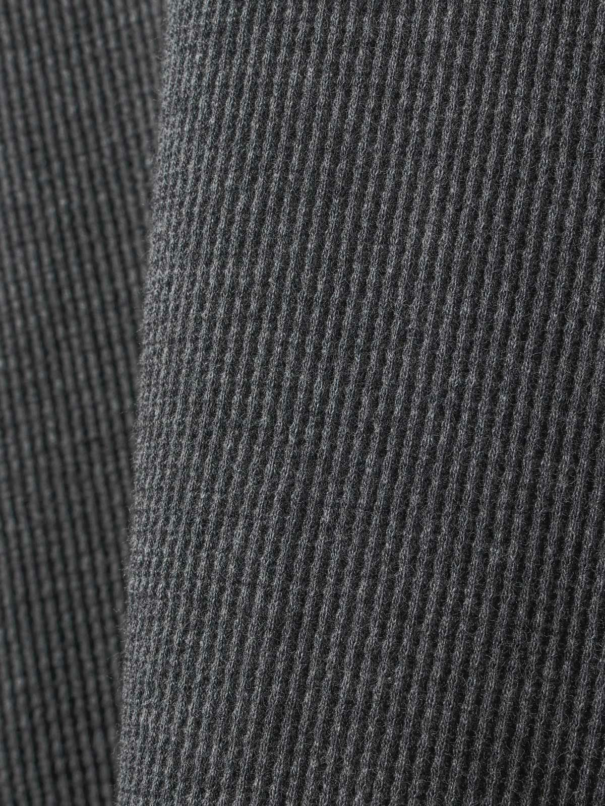 u neck waffle pullover