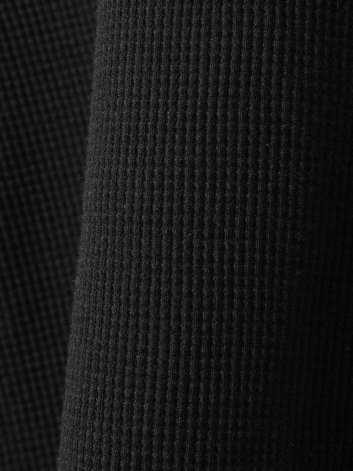 u neck waffle pullover