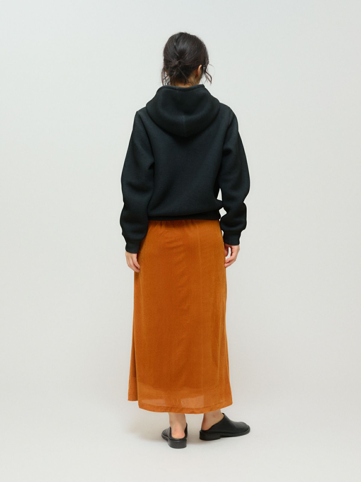 sheer double-knit zip hoodie