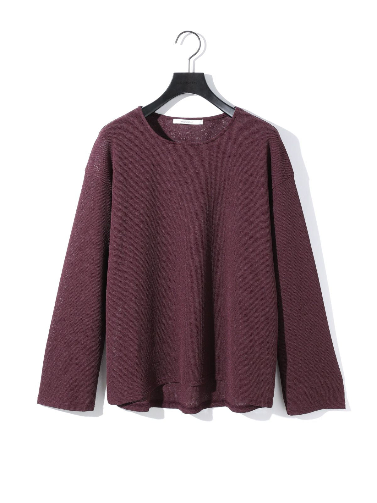 sheer waffle pullover