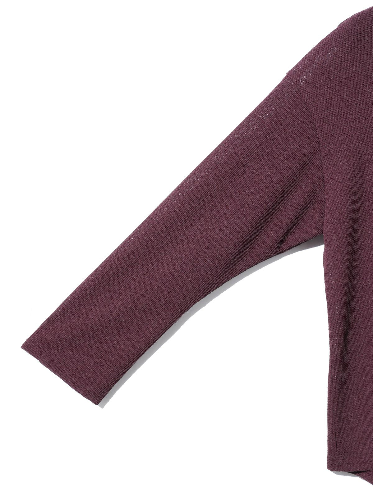 sheer waffle pullover