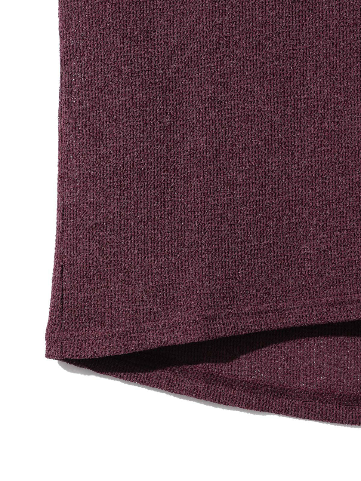 sheer waffle pullover