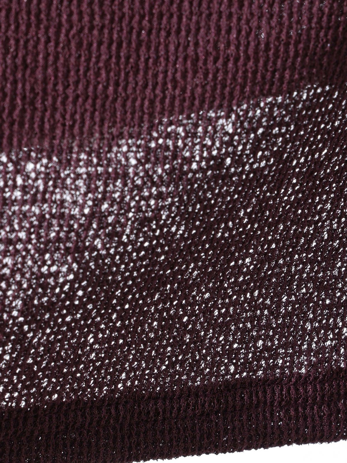 sheer waffle pullover