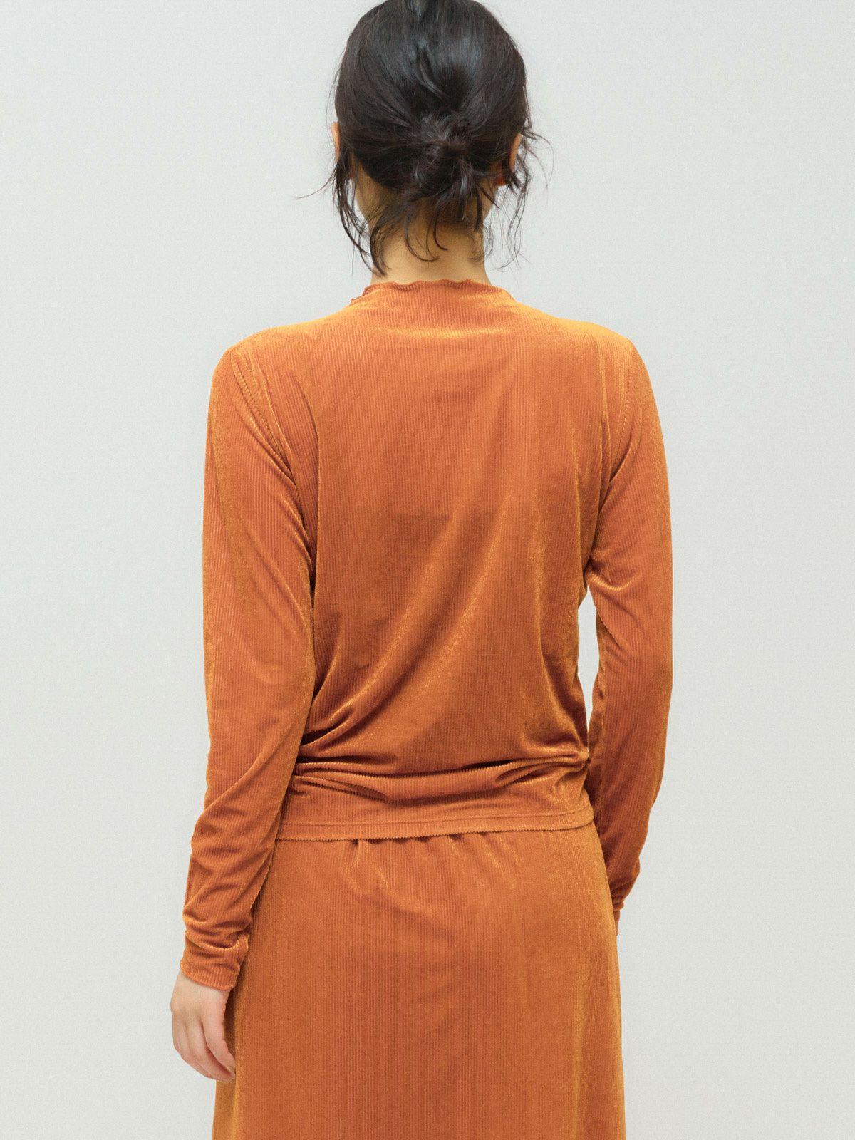 sheer velour rib top